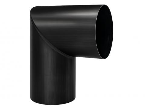 BOCHT ROND 87° Ø100MM ZN NOIR