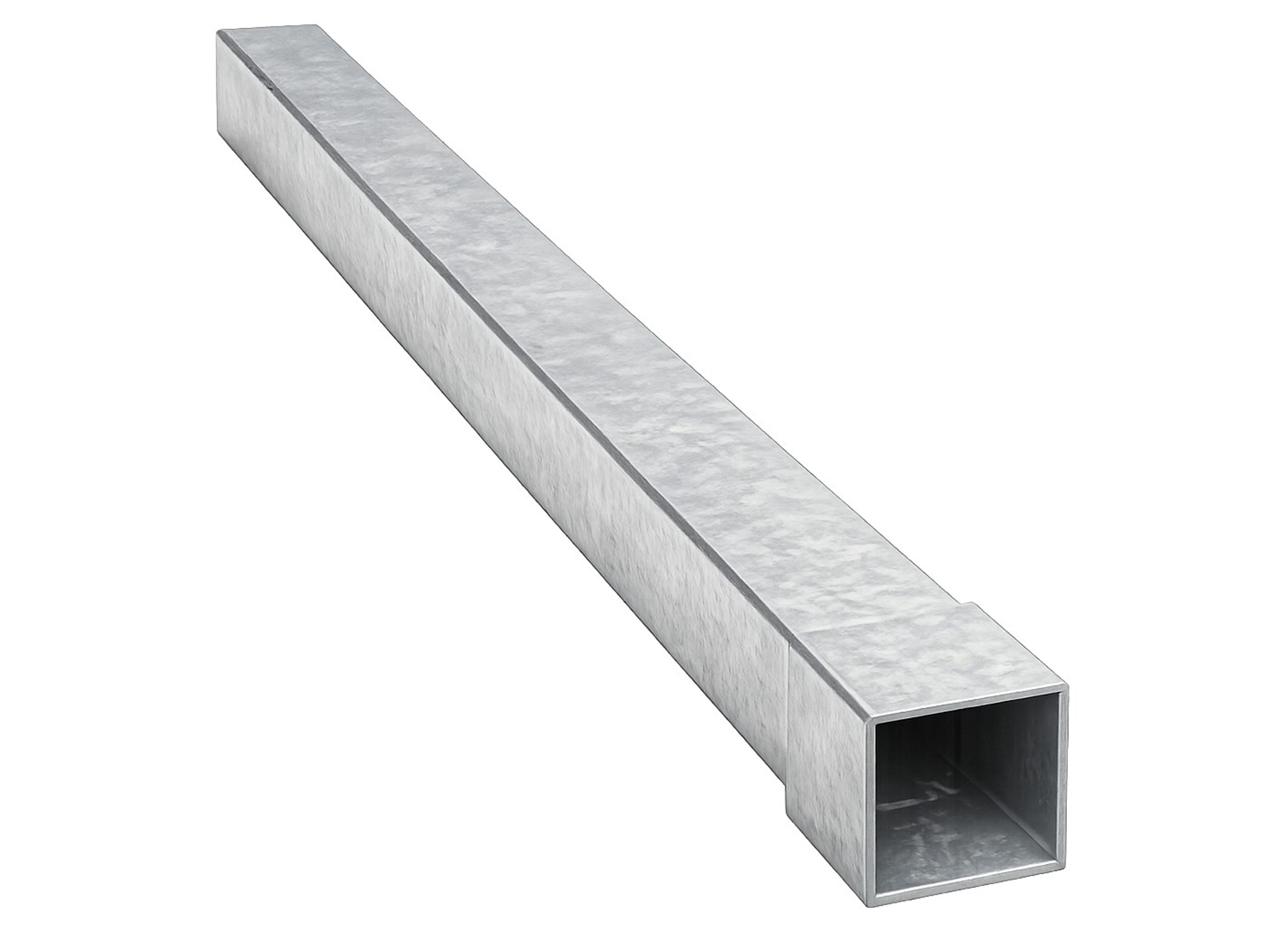 STAMPIJP RECHT 80X80 L=1M VERZINKT