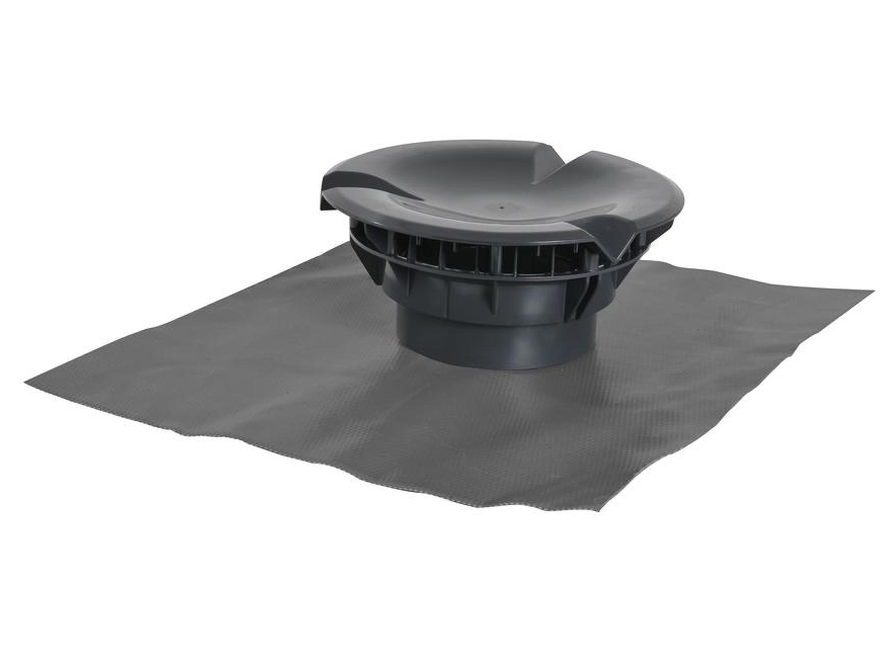 NICOLL CHAPEAU DE VENTILATION PVC Ø160 ANTHRACITE + PLAQUE 500/400