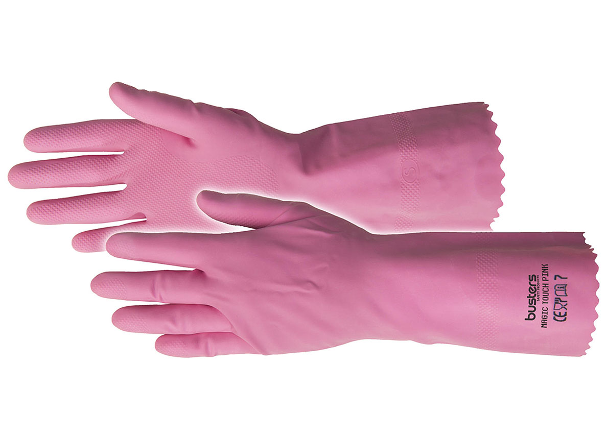 HANDSCHOEN MAGIC TOUCH LATEX ROZE