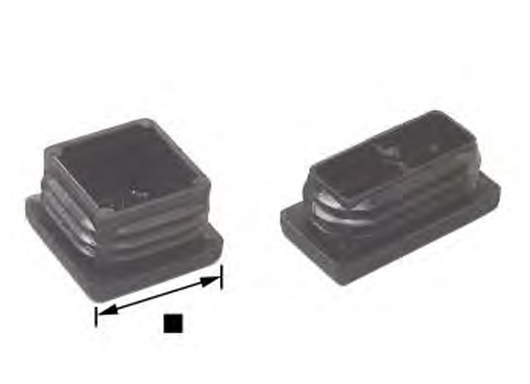 SABOT POUR PIED DE MEUBLE CARRE/RECTANGULAIRE PVC