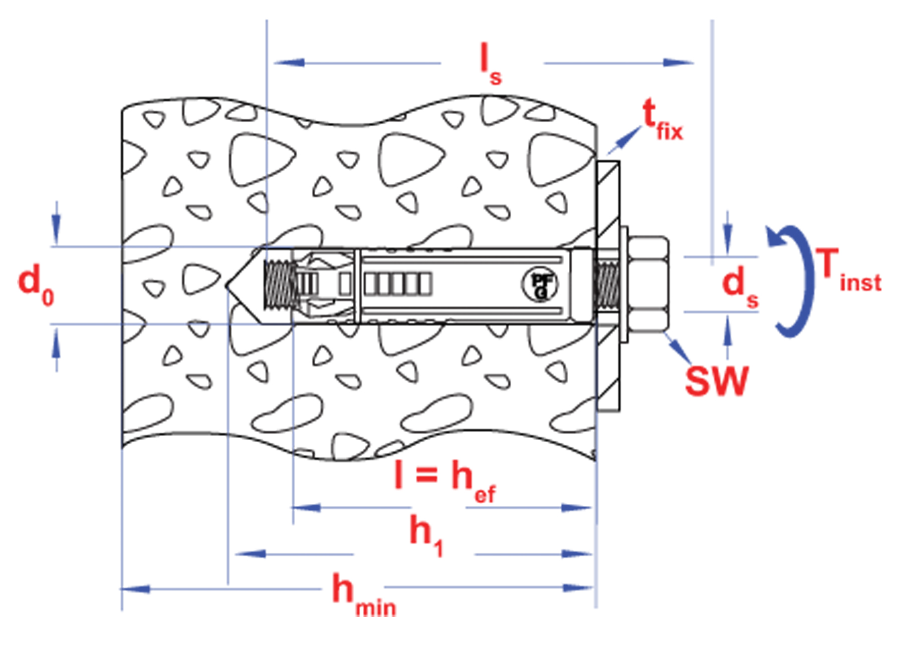 DOUILLE A EXPANSION METALLIQUE AVEC BOULON