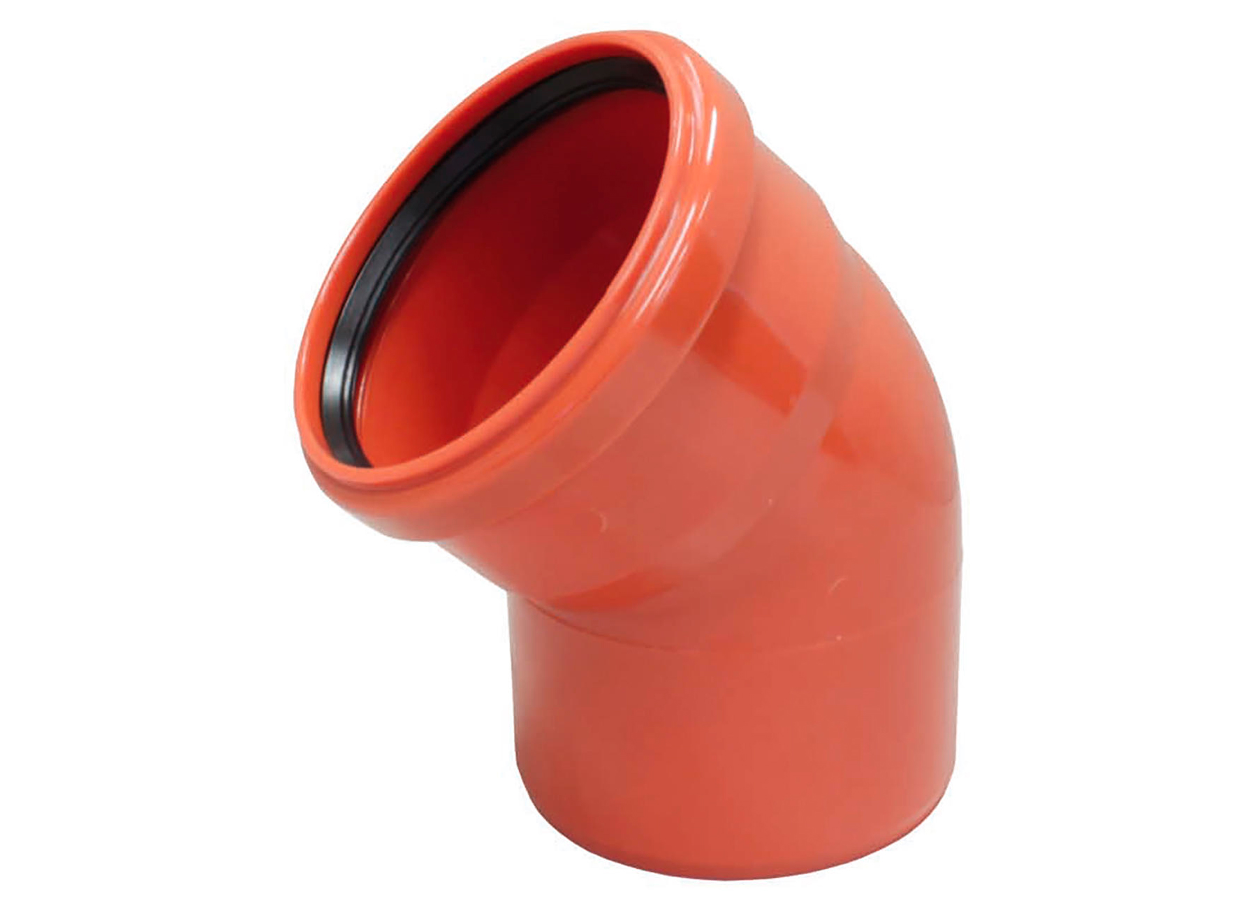 PVC Rioolbocht 45° Mof/Spie Roodbruin