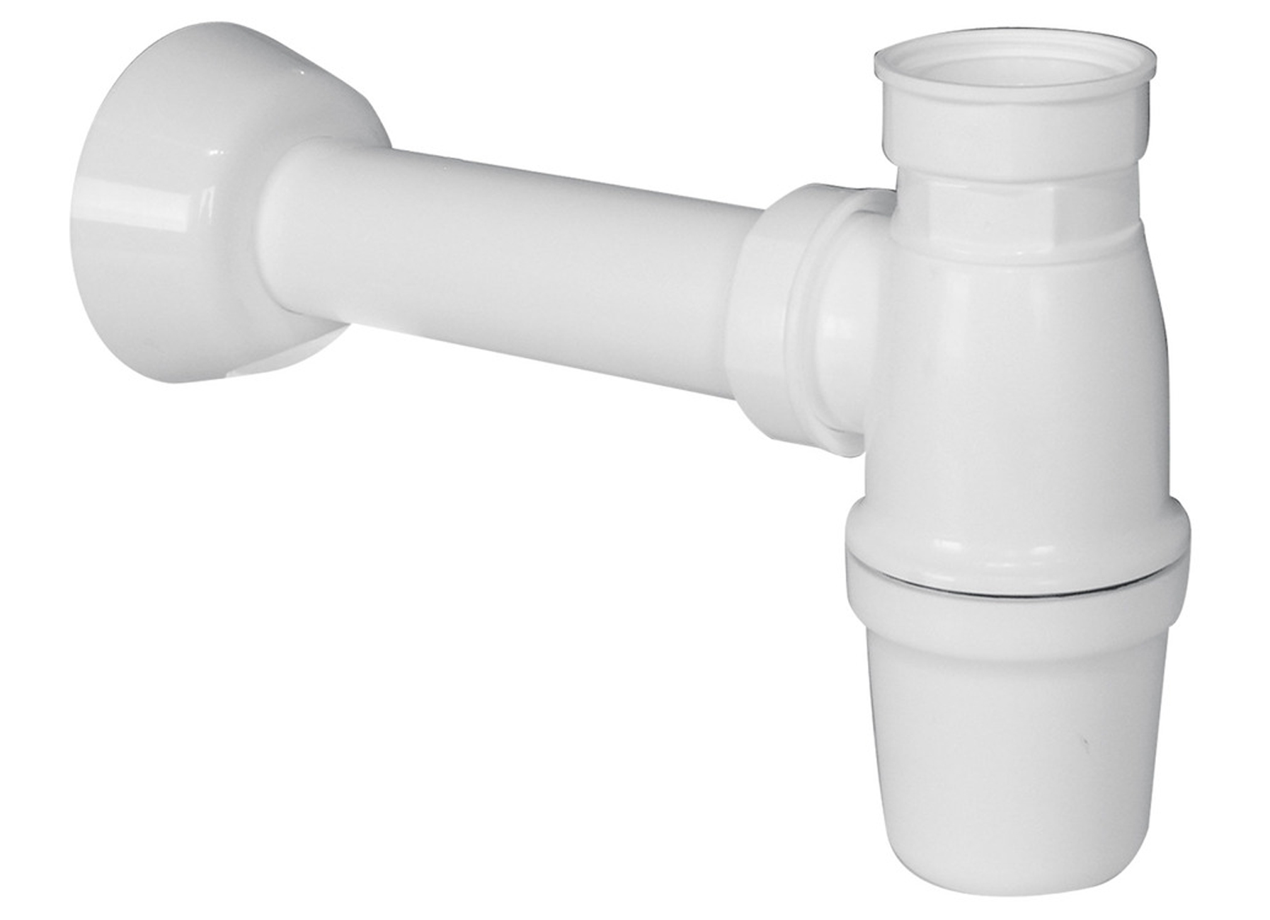 SIPHON DE BOUTEILLE AVEC TUBE EN POLYPROPYLENE BLANC SANS BONDE