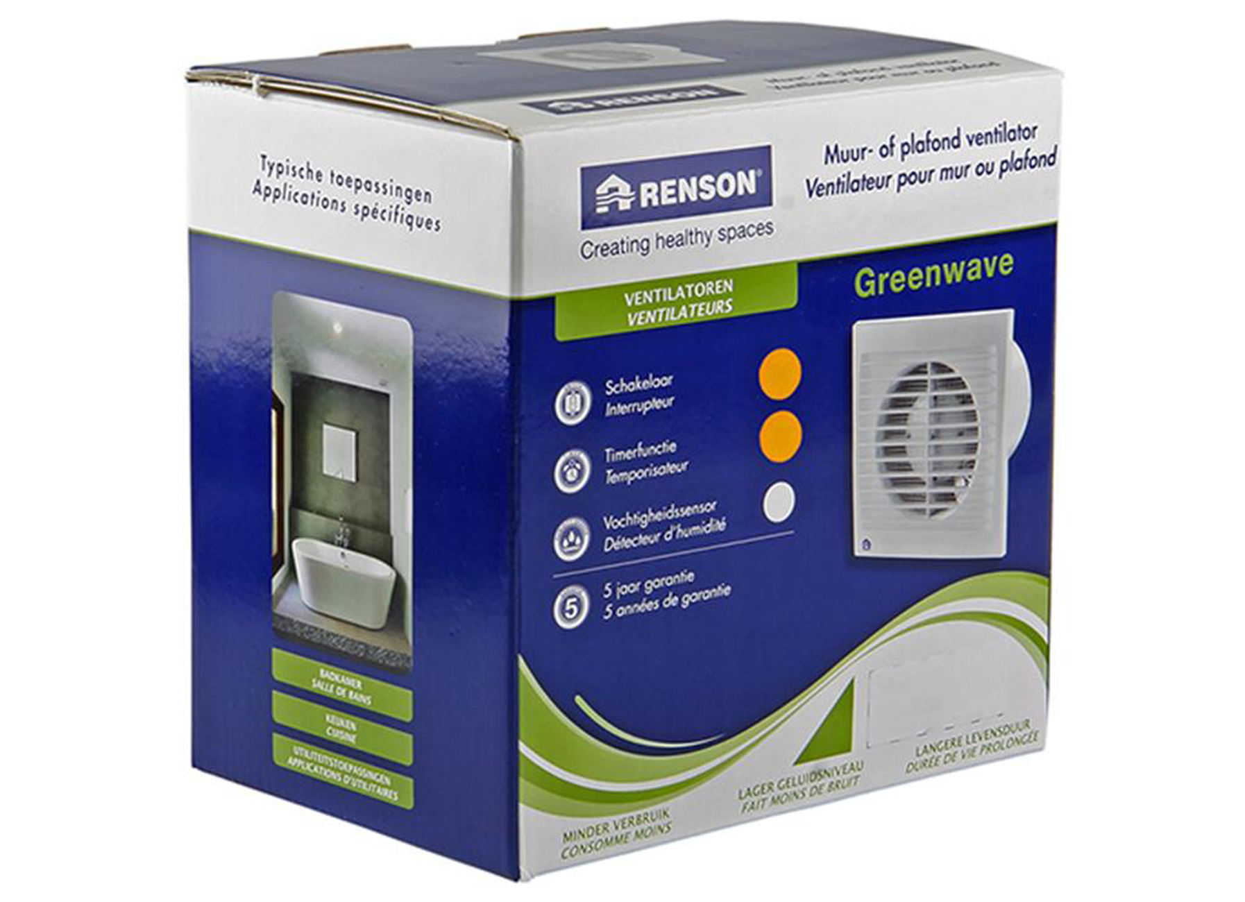 RENSON GREENWAVE MECHANISCHE VENTILATOR TIMERFUNCTIE 9200