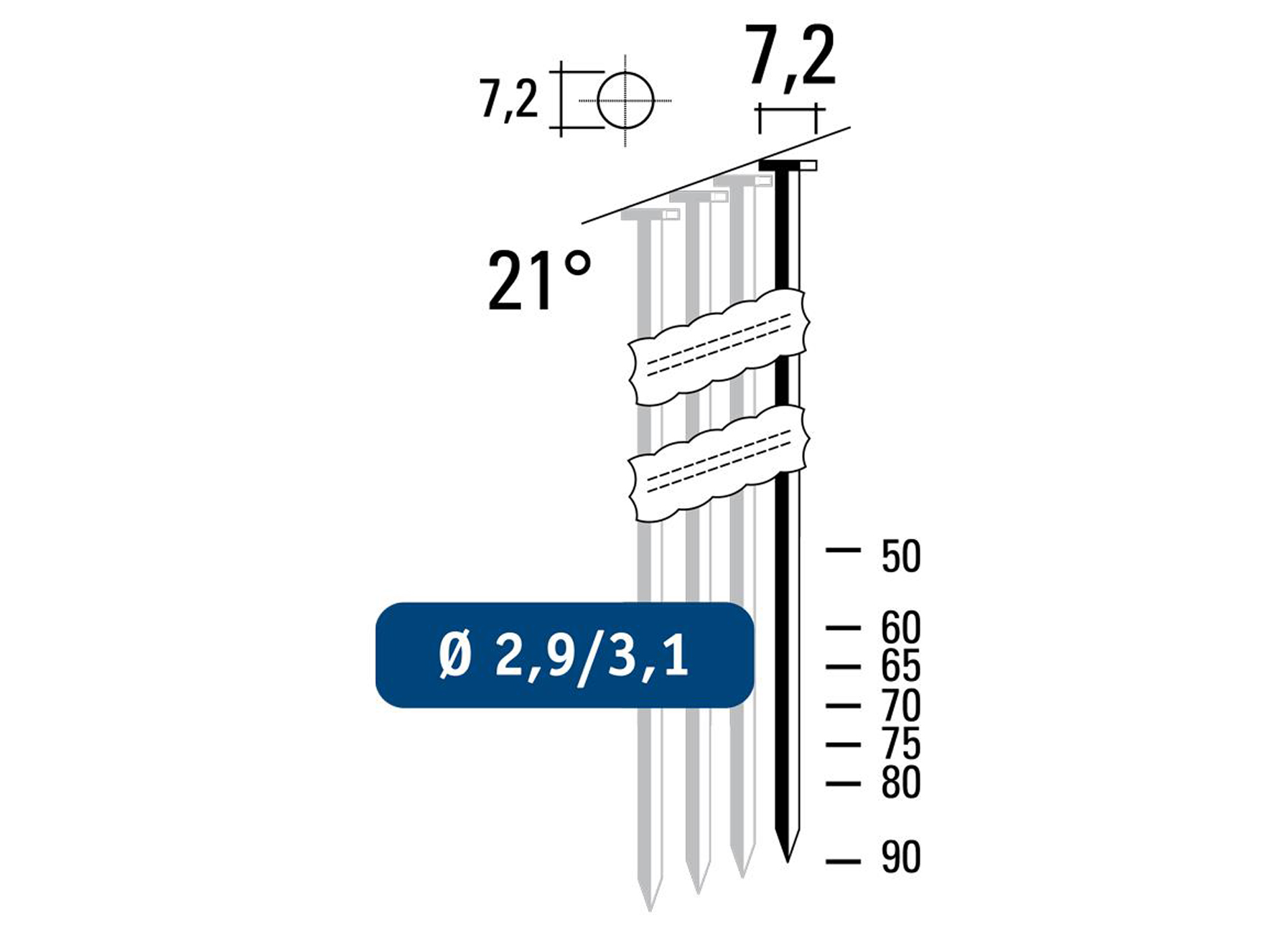 CARAT FN21 CLOUS EN BANDE ACIER