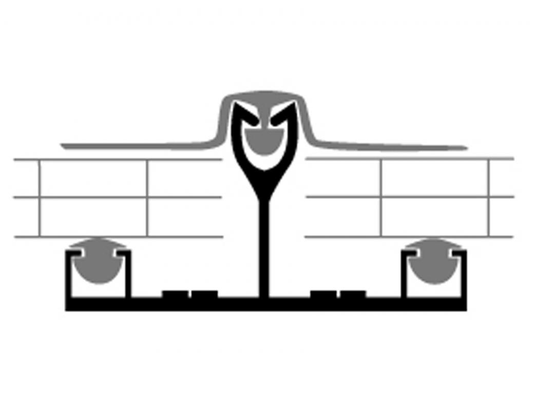 ALU LIGGER + RUBBER VOOR MEERWANDIGE POLYCARBONAAT PLATEN