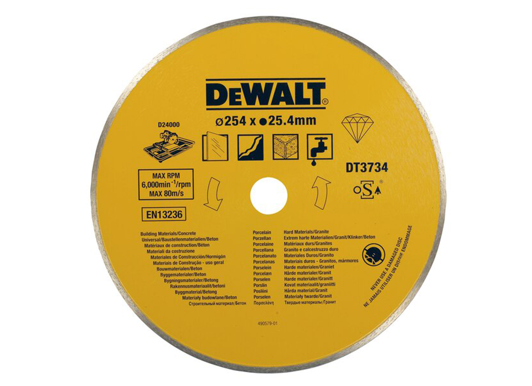 DEWALT LAME DIAMANTE POUR SCIE CARRELAGE