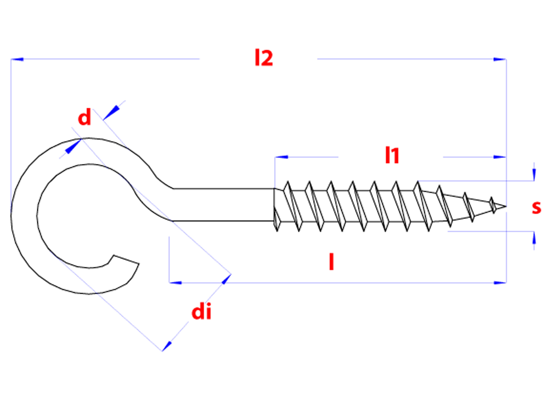 SCHROEFHAKEN VERZINKT