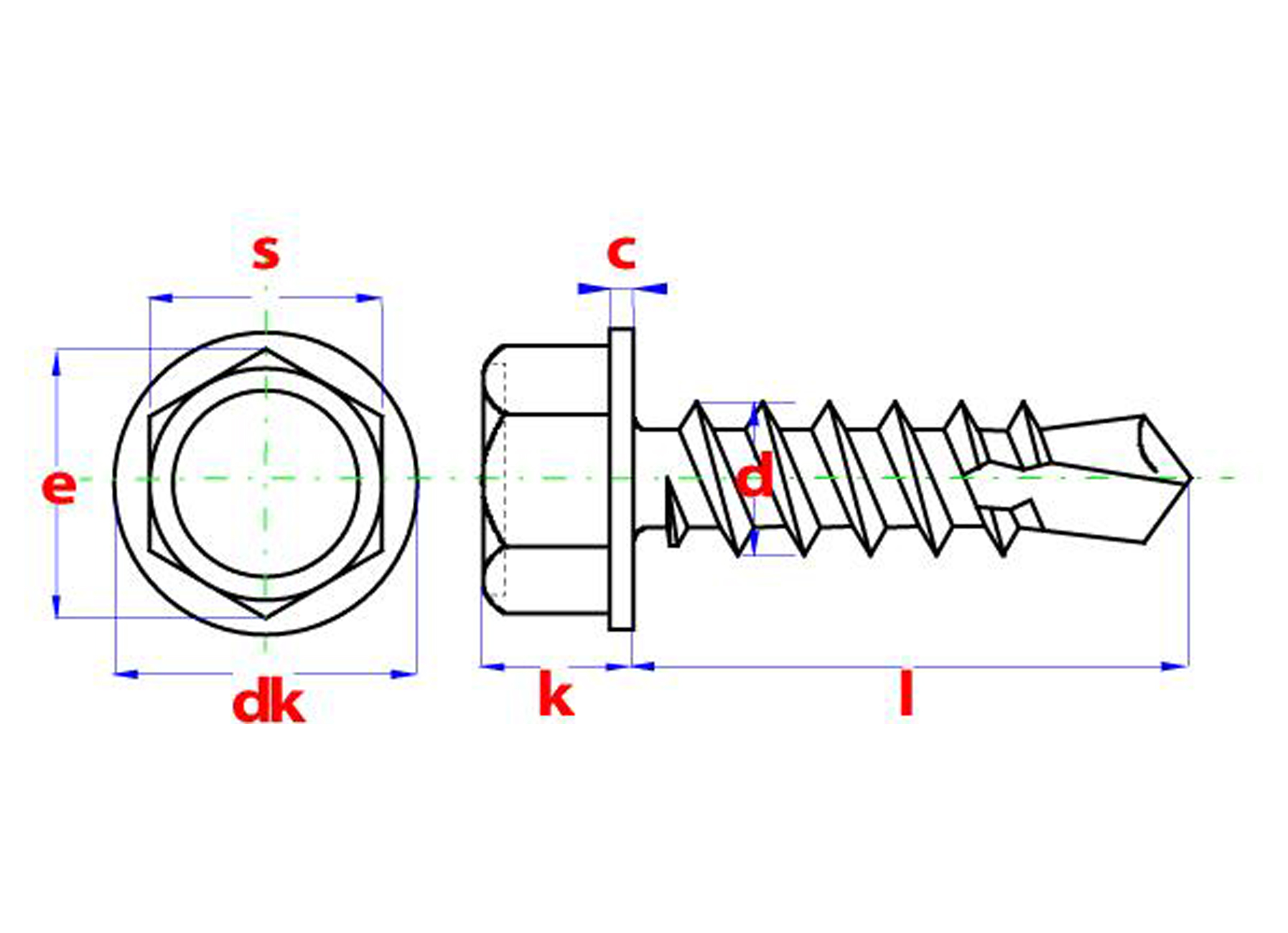 VIS AUTOFORANTE K TETE HEXAGONALE 