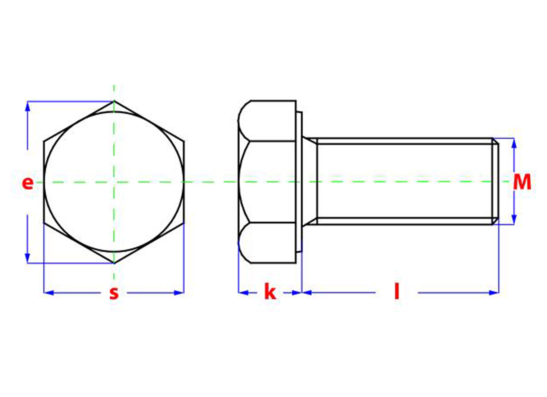 VIS TETE HEXAGONALE ENTIÈREMENT FILETÉE ZINGUE