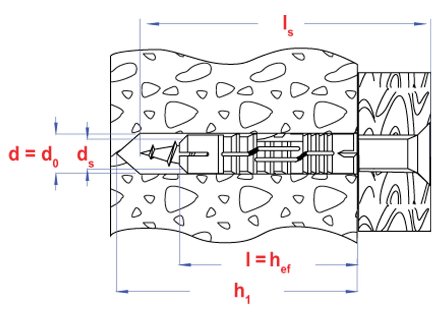 CHEVILLE MULTIFONCTIONNELLE AVEC VIS A PANNEAUX