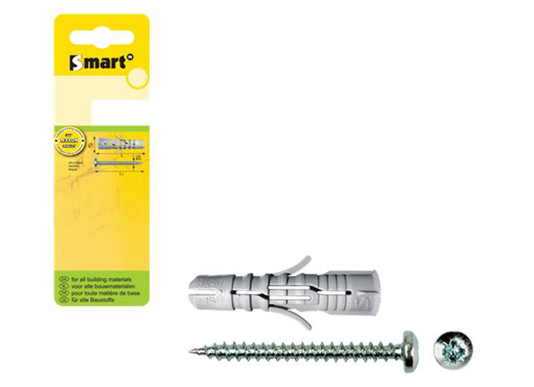 MULTIFUNCTIONELE PLUG MET SPAANDERPLAATSCHROEF CILINDRISCHE KOP