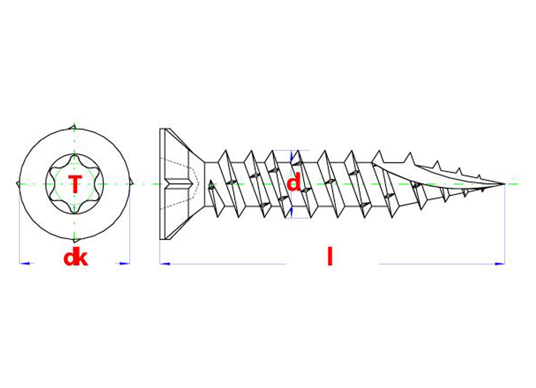 VIS A PANNEAUX PFS+ DOUBLE TETE FRAISEE EMPREINTE ETOILE FILETAGE COMPLET ZINGUE - BOITE EN CARTON