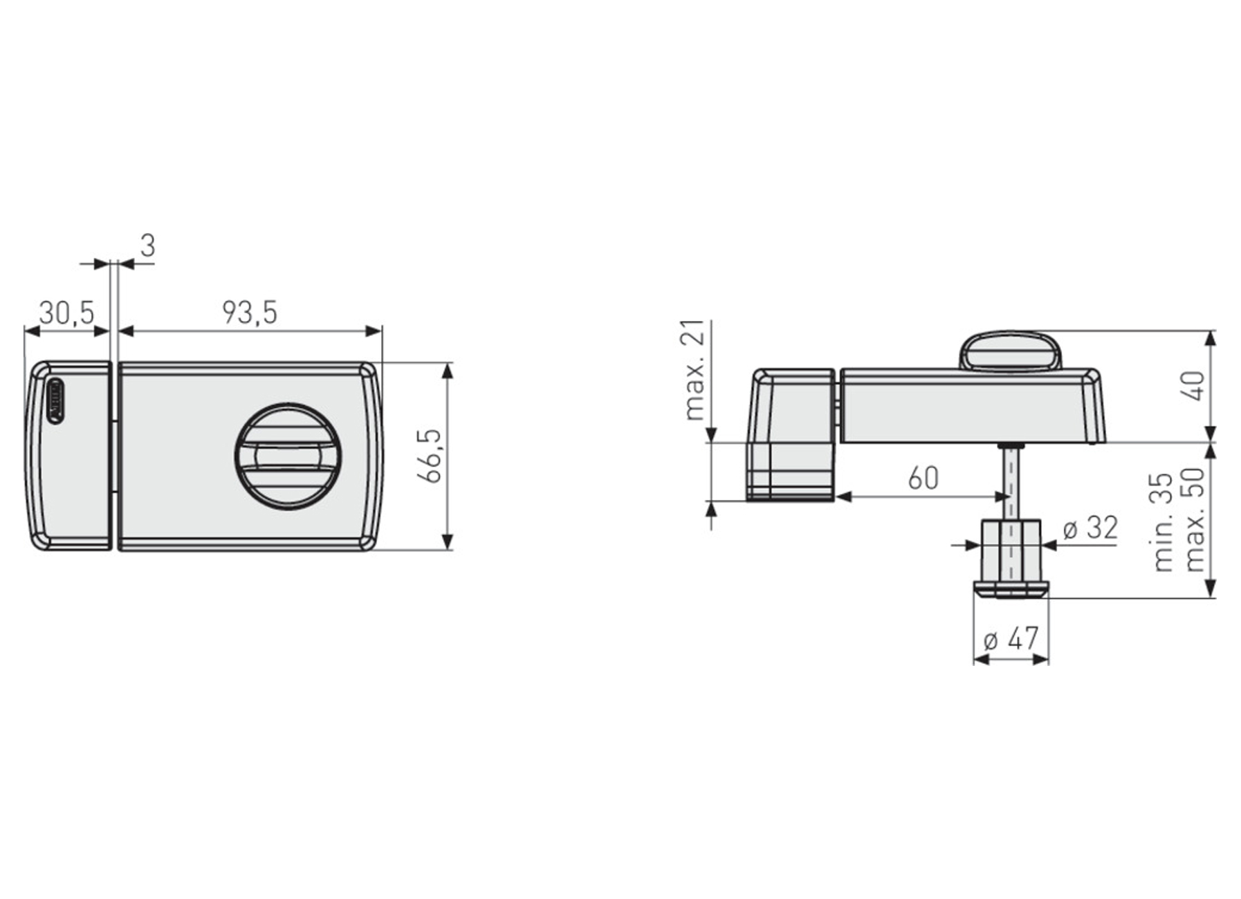 ABUS VERROU DE PORTE 2110