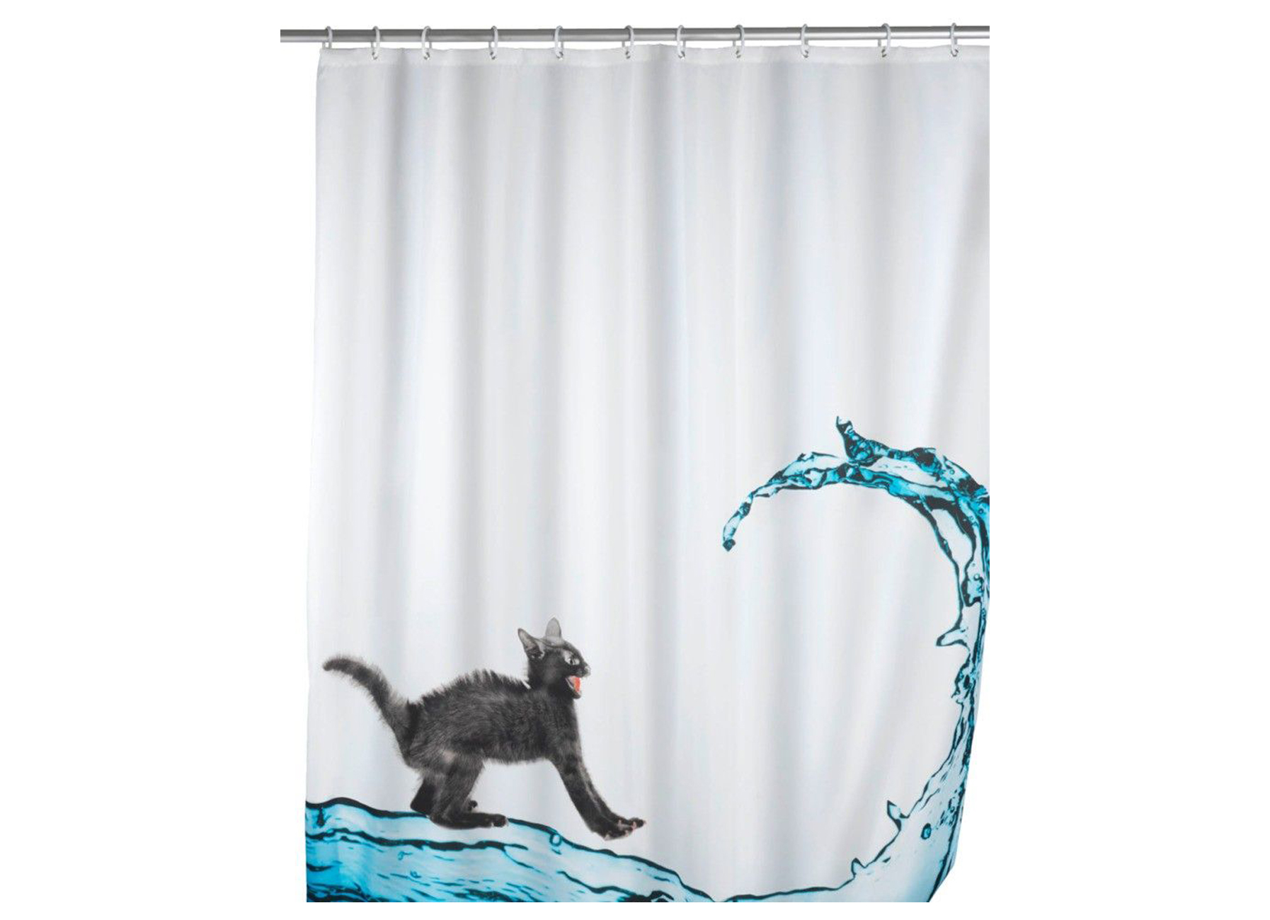 WENKO RIDEAU DE DOUCHE POLYESTER ANTI-MOISISSURE 180X200CM