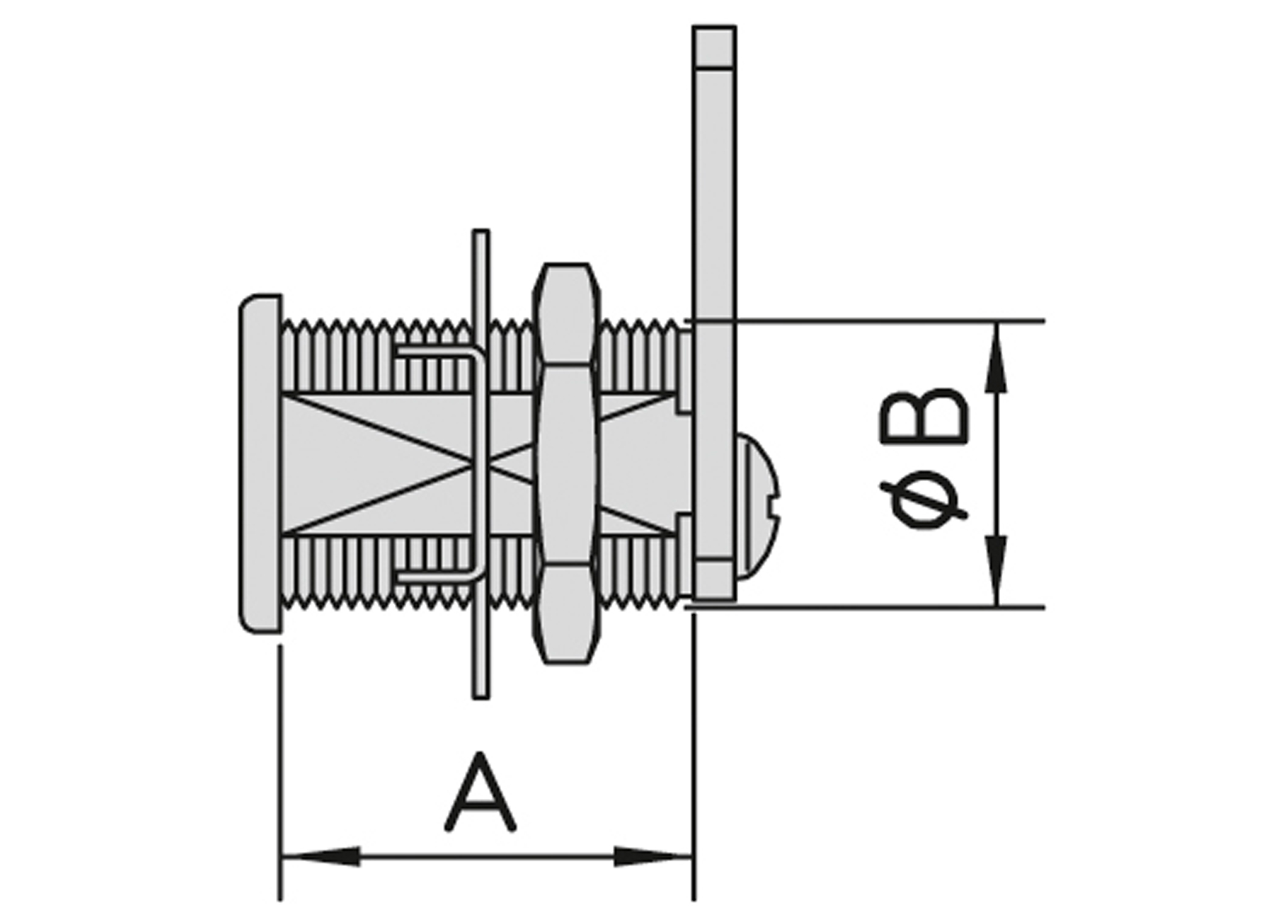 CILINDER SLUITING MESSING VERNIKKELD