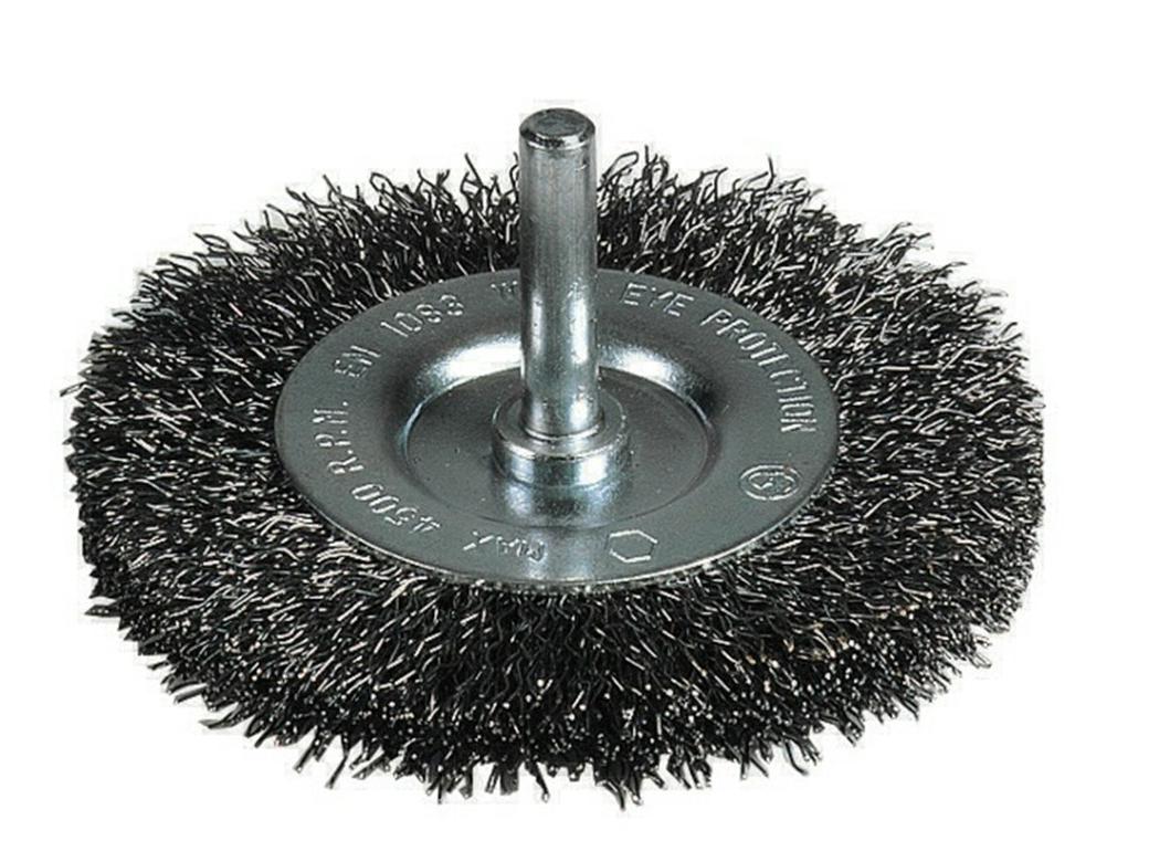 BROSSE CIRCULAIRE ACIER ONDULE TIGE 6MM