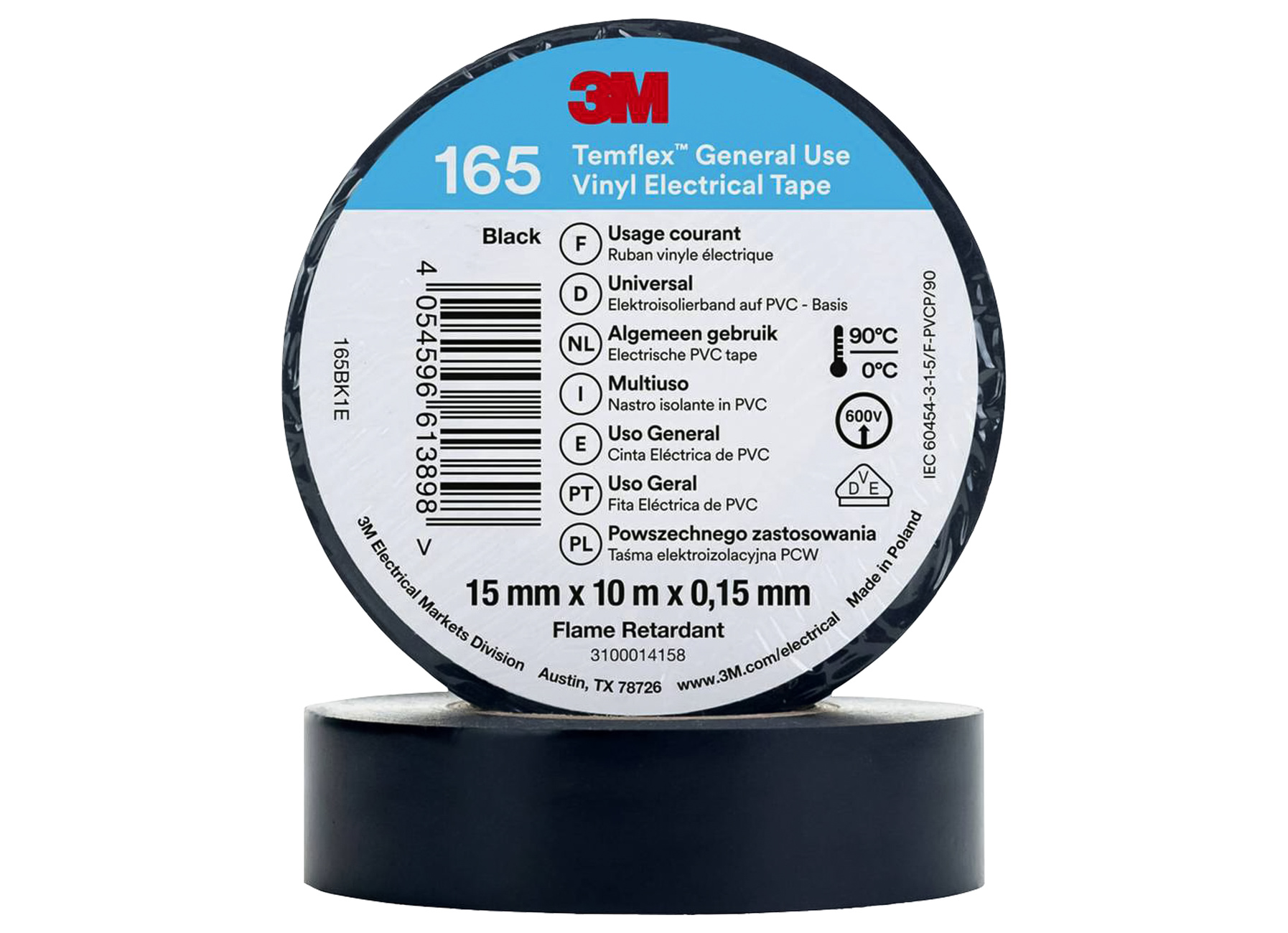 3M Temflex isolatietape PVC 15 mm x 10 m
