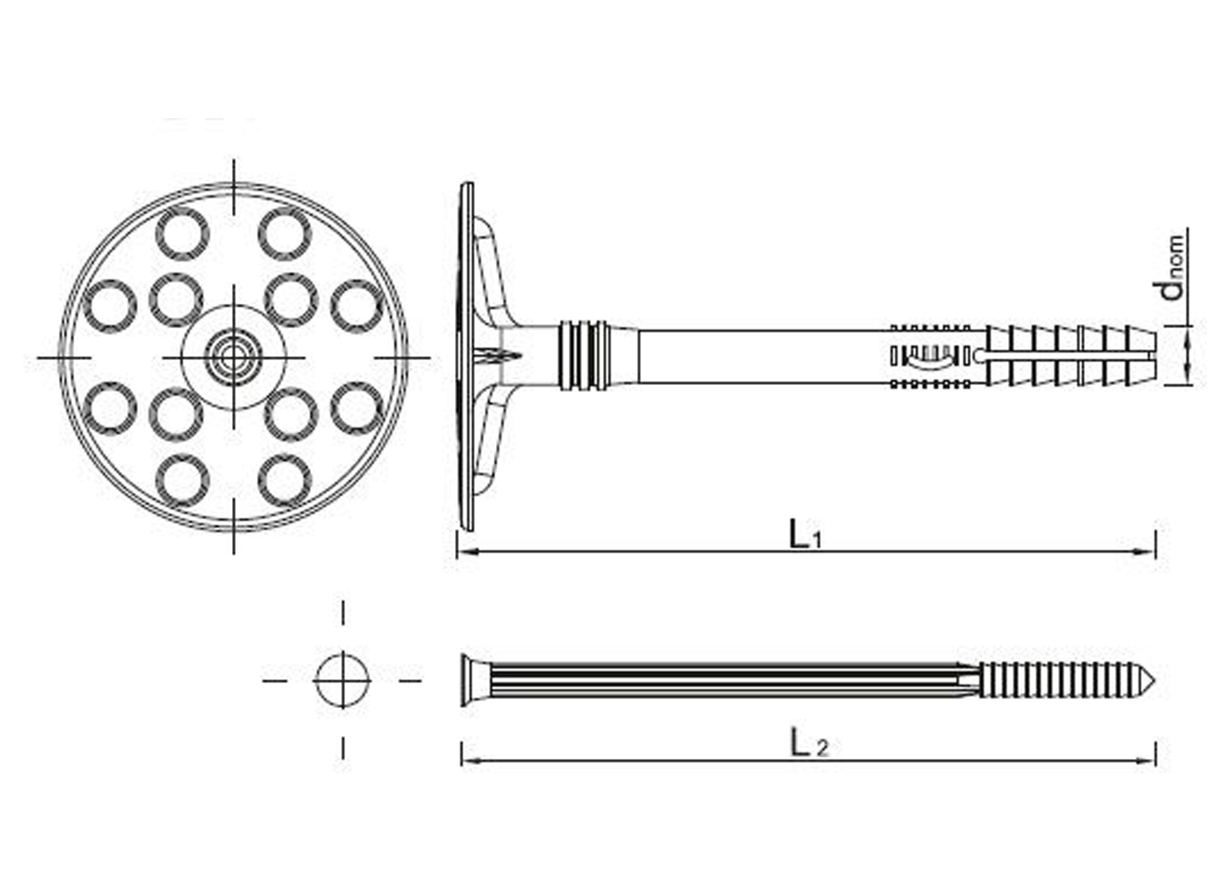 CHEVILLE D''ISOLATION AVEC CLOU EN PLASTIQUE KI-10