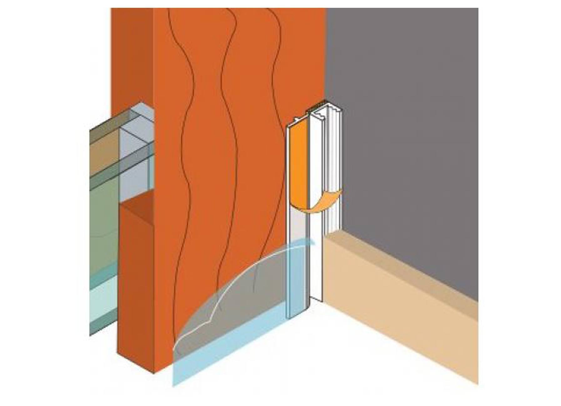 PROFIL DE FINITION APU EN PVC POUR PORTES ET FENETRES