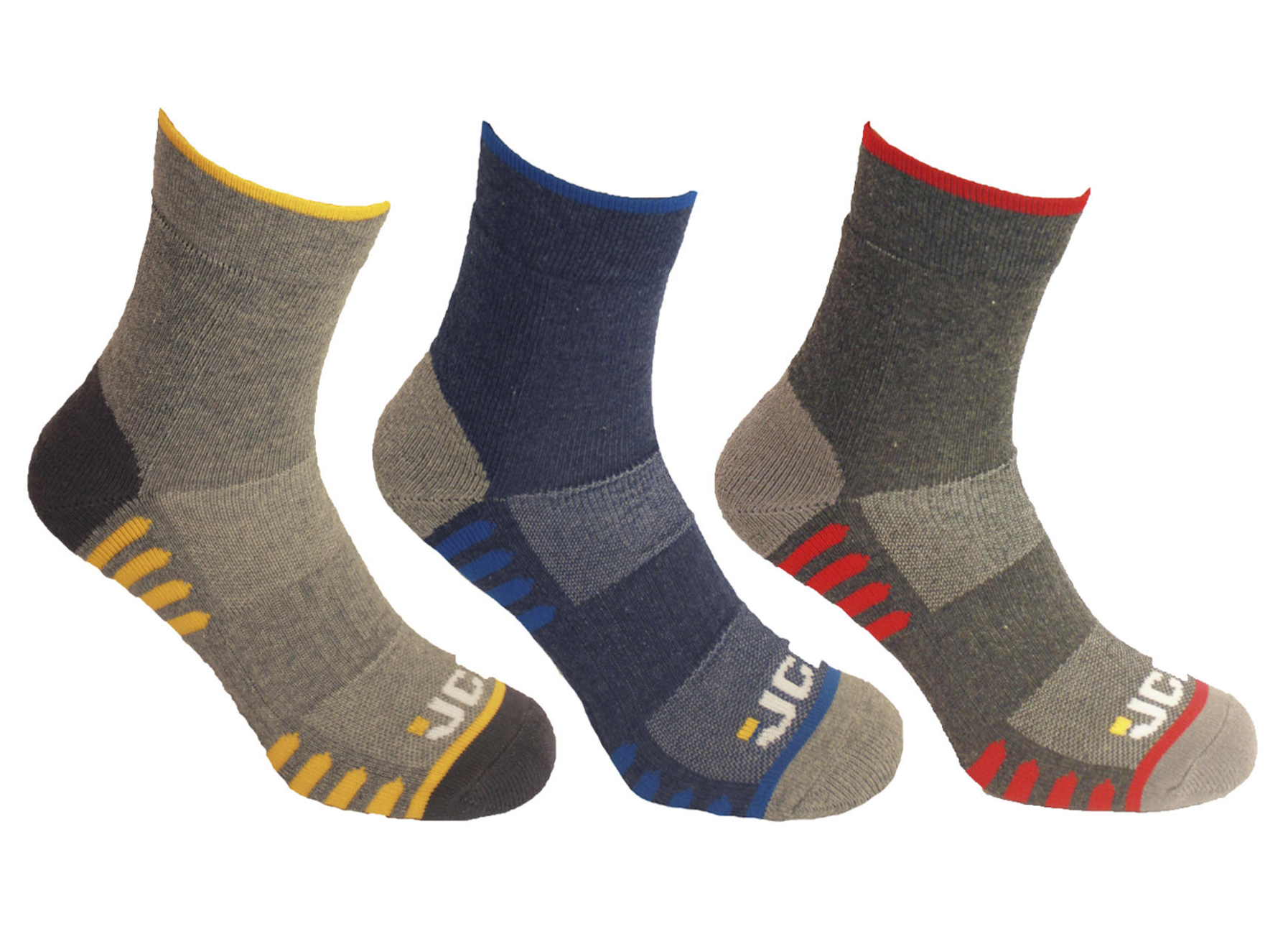 JCB 3-pack Mens Active Hybrid Socks - Werksokken