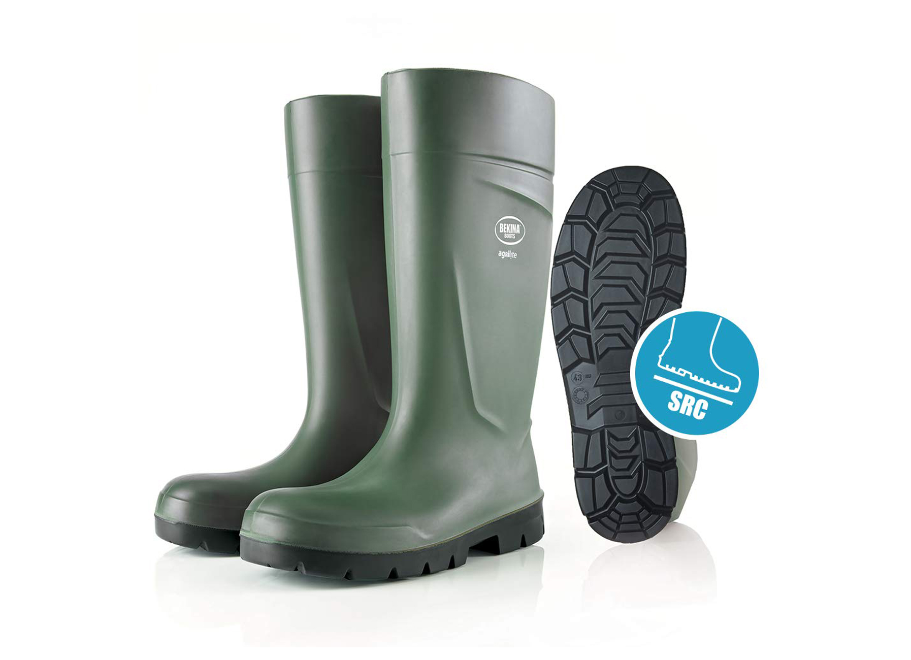 BEKINA BOTTES STEPLITE EASYGRIP VERT/NOIR S4