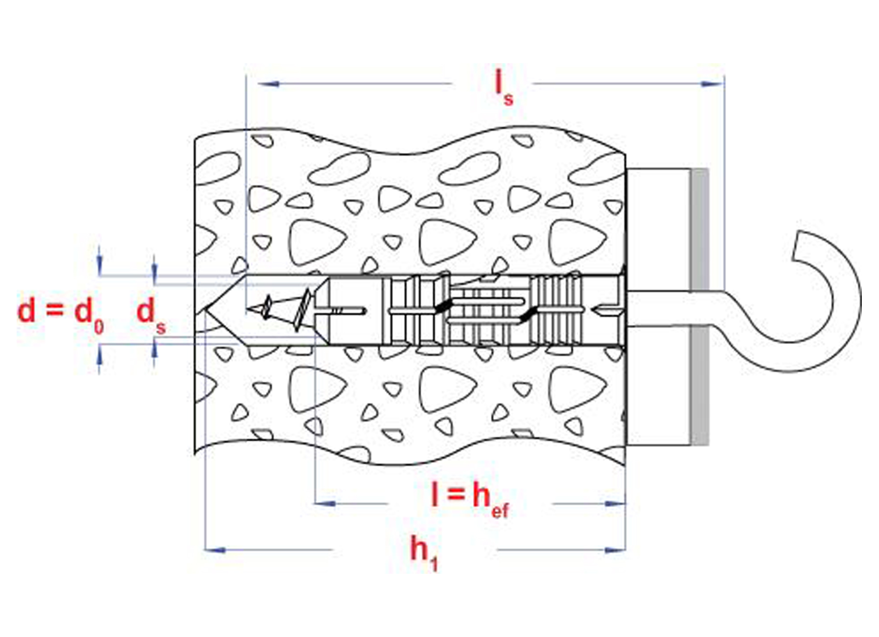 MULTIFUNCTIONELE PLUG MET SCHROEFHAAK EPOXY WIT