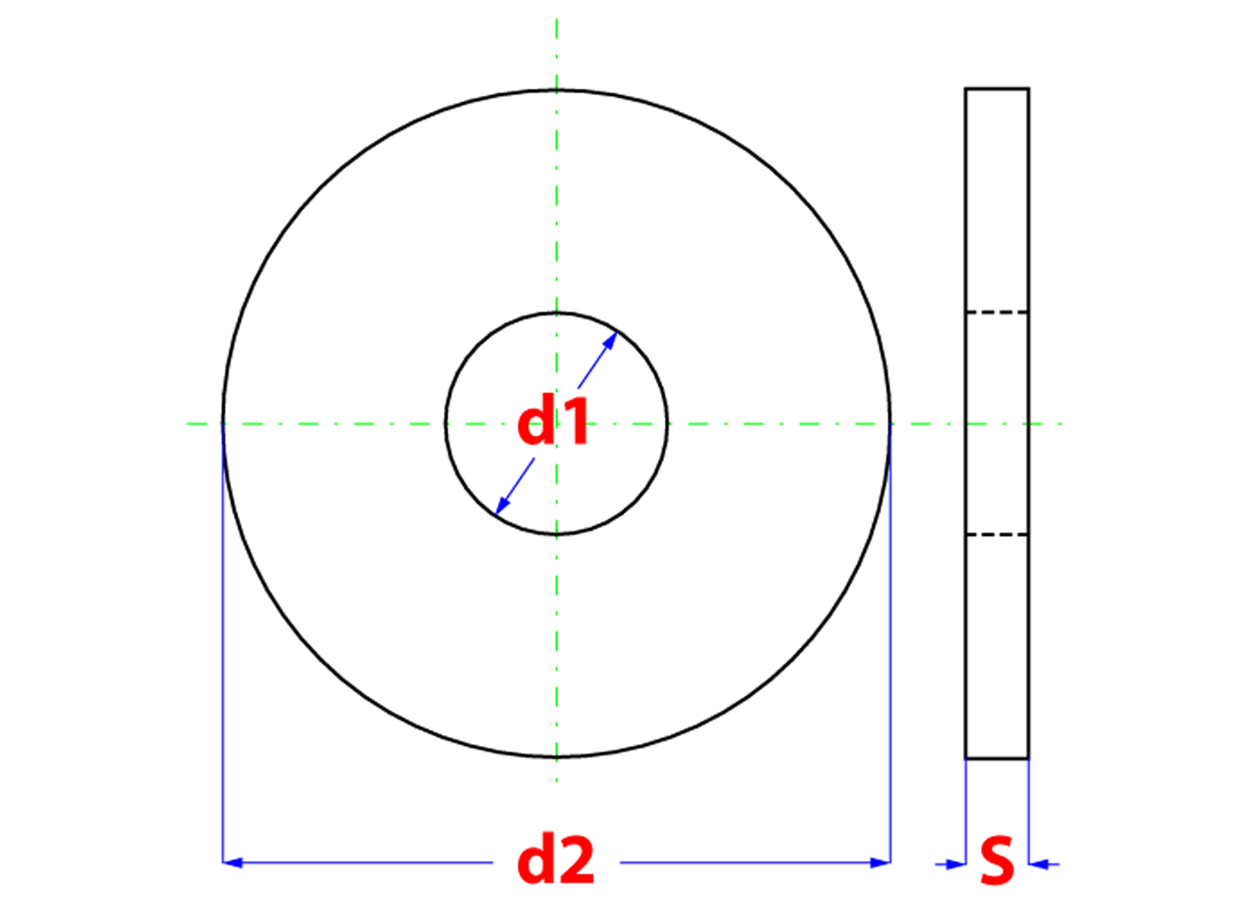 CARROSSERIESLUITRING BUITENDIAMETER 3D DIN 9021 VERZINKT