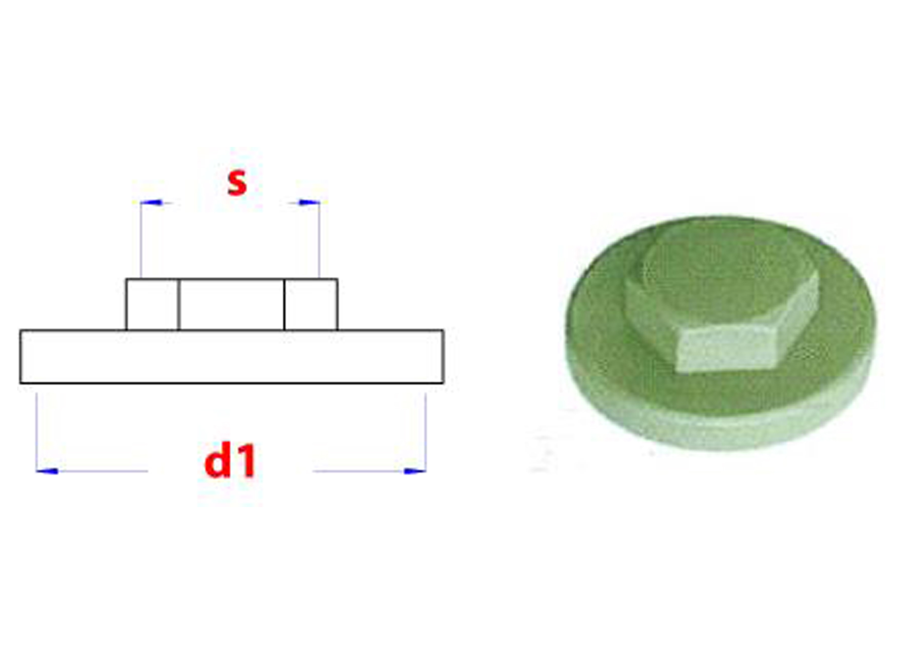 AFDEKKAP ZESKANT ZELFBORENDE SCHROEF SW3/8''''