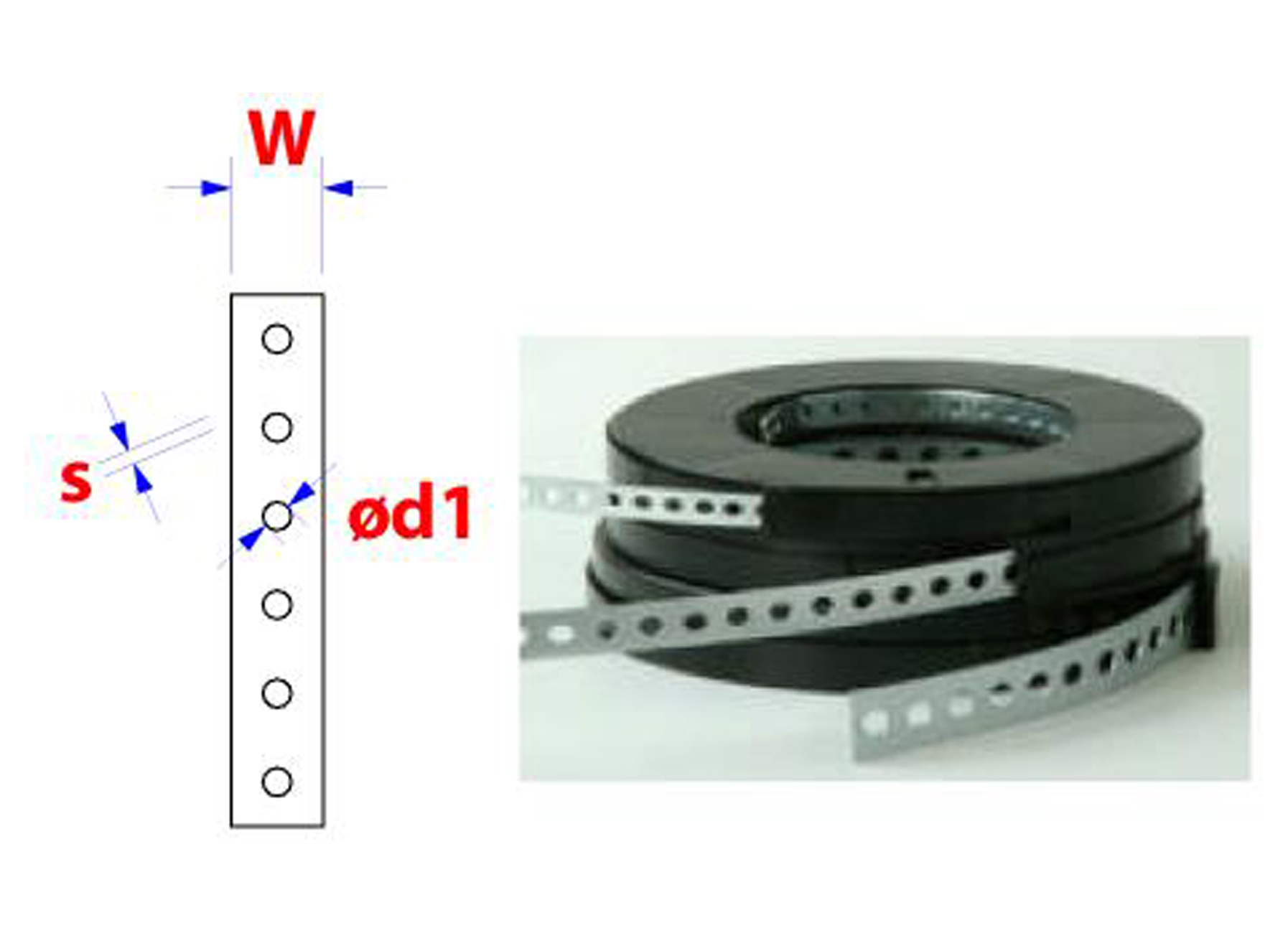 GAATJESBAND RECHT IN CASSETTE VERZINKT 10M