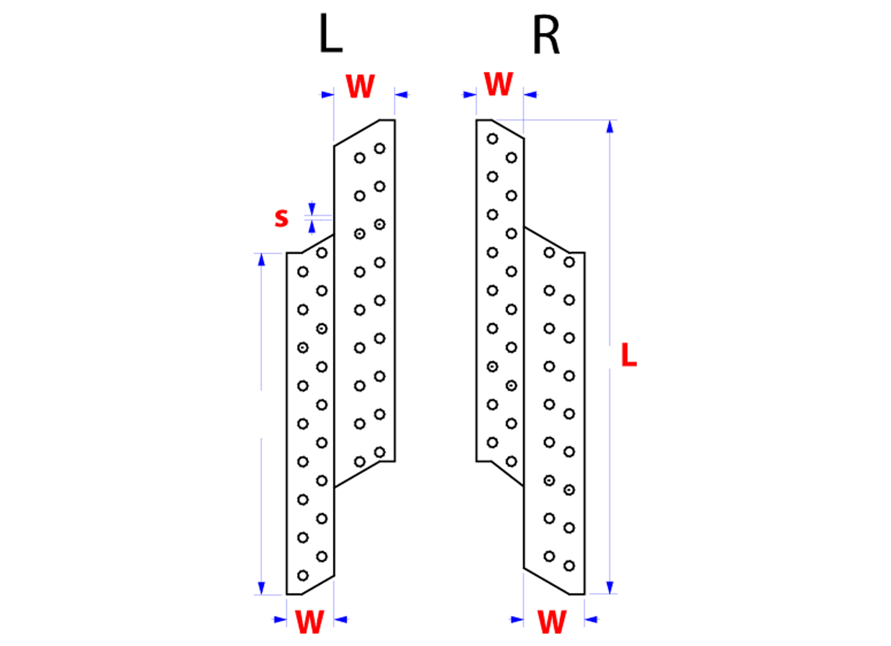 HOEKVERBINDING LINKS + RECHTS