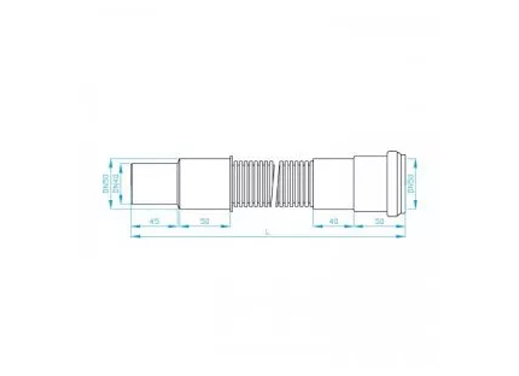 FLEXIBELE AFVOERSLANG PVC MF