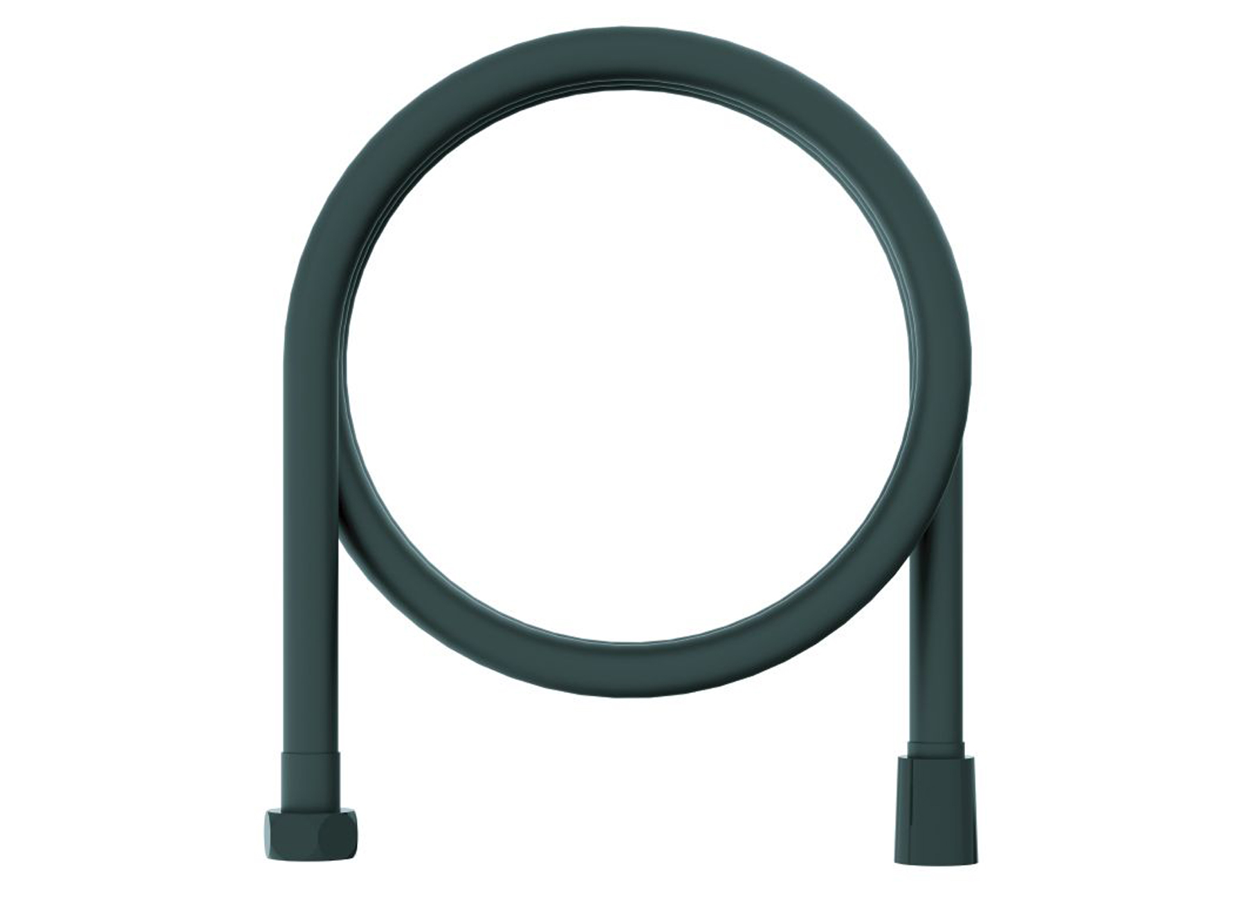 Doucheslang ORMIBLACK zwart PVC met messing