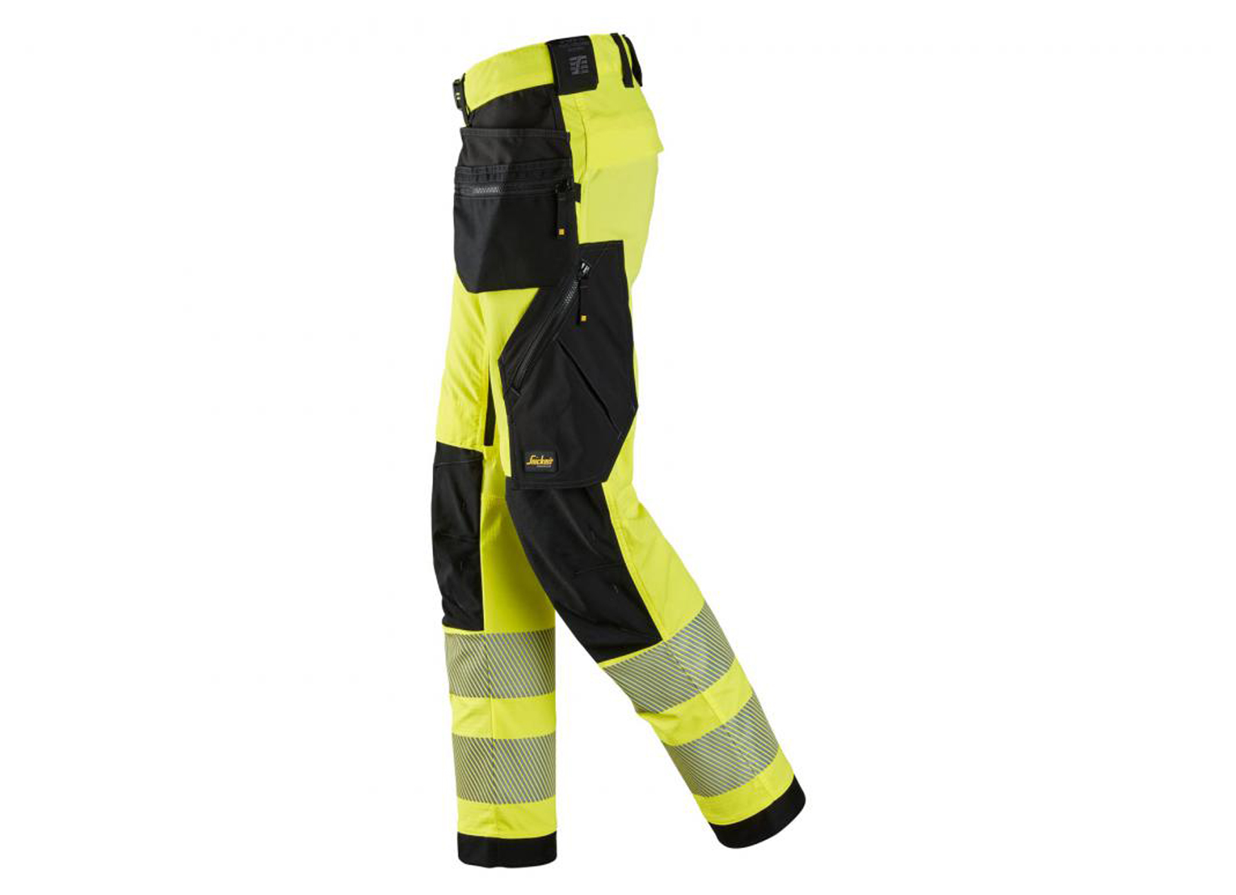 SNICKERS JUNIOR PANTALON DE TRAVAIL STRETCH HIGH-VIS CLASS 2 JAUNE/NOIR