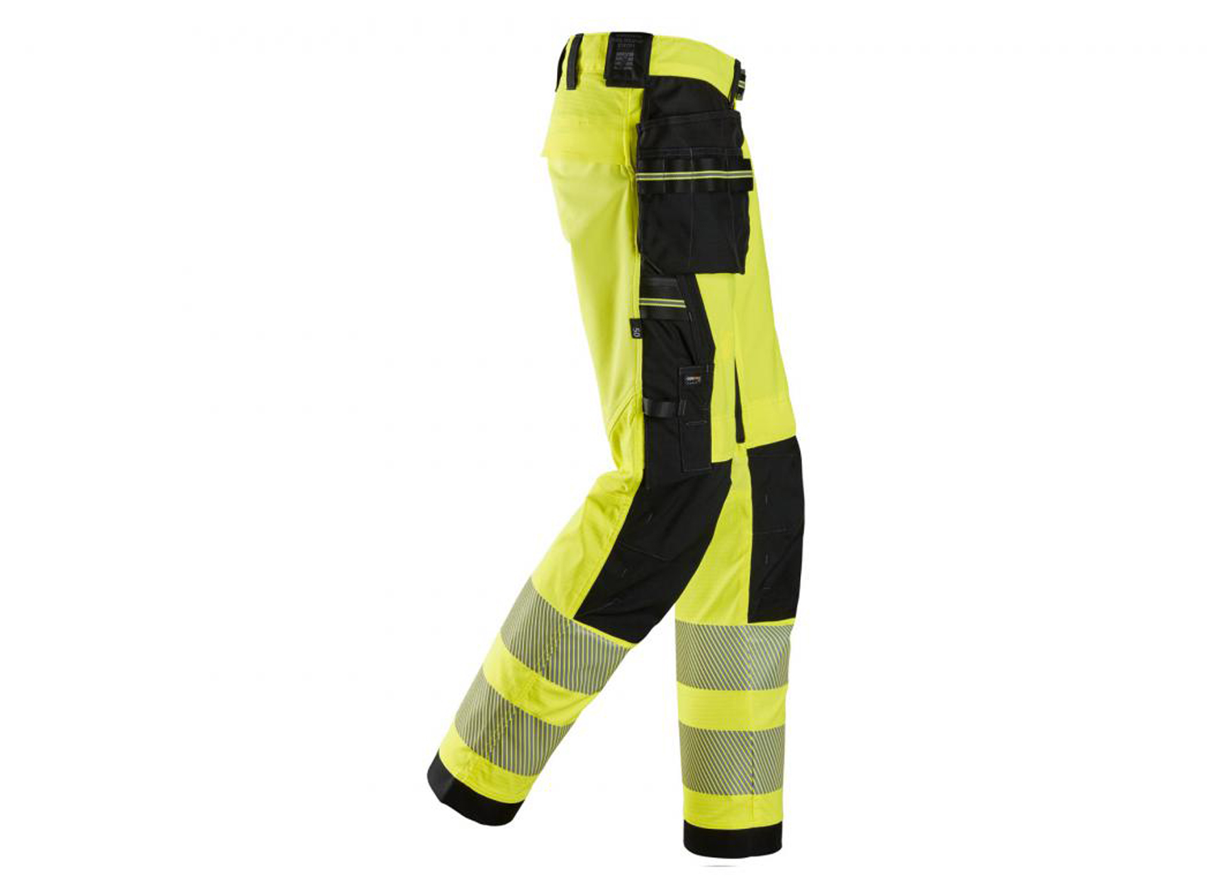 SNICKERS JUNIOR PANTALON DE TRAVAIL STRETCH HIGH-VIS CLASS 2 JAUNE/NOIR