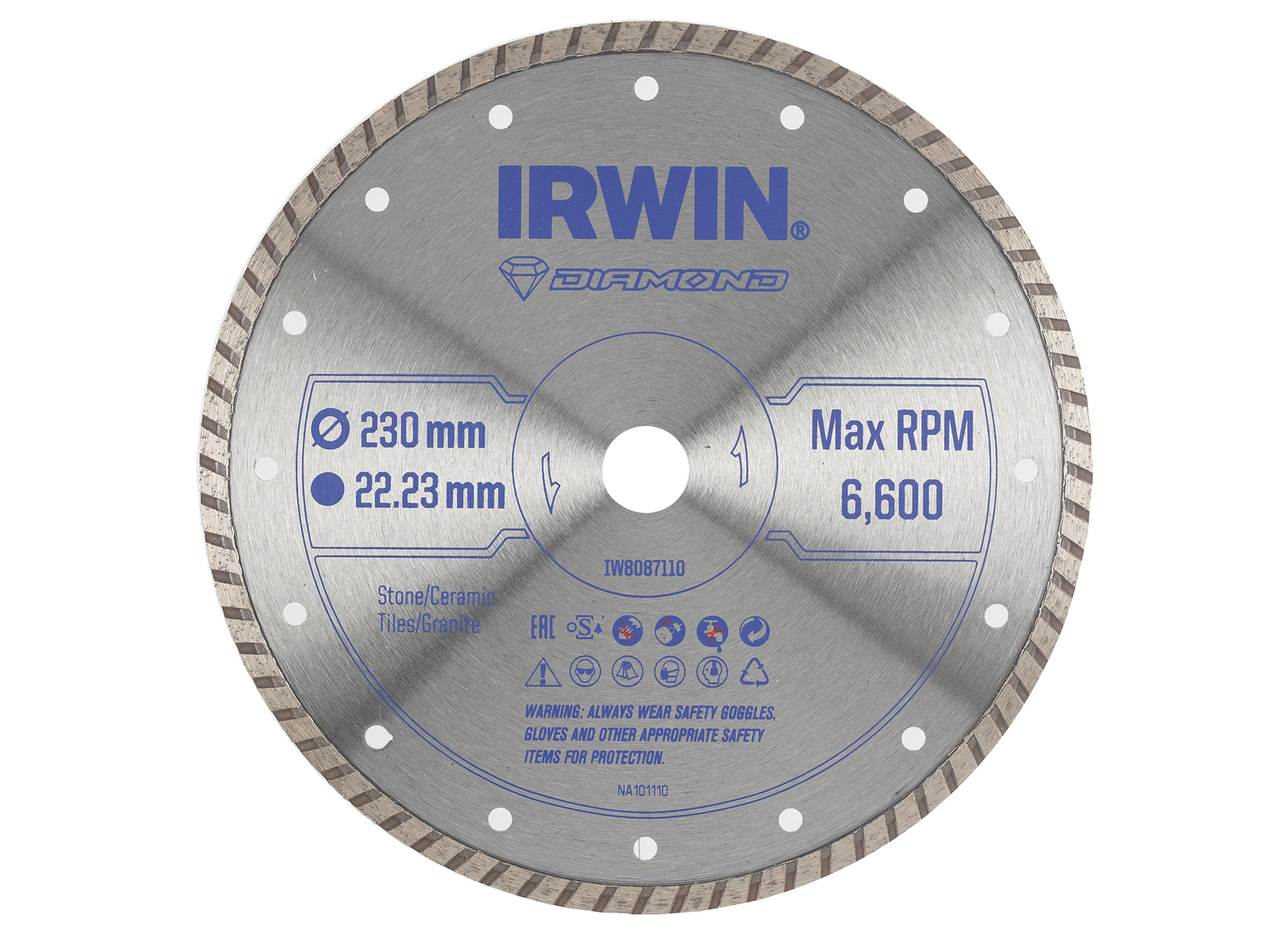 IRWIN PRO PERFORMANCE LAME DE SCIE DIAMANT POUR MEULEUSE D’ANGLE