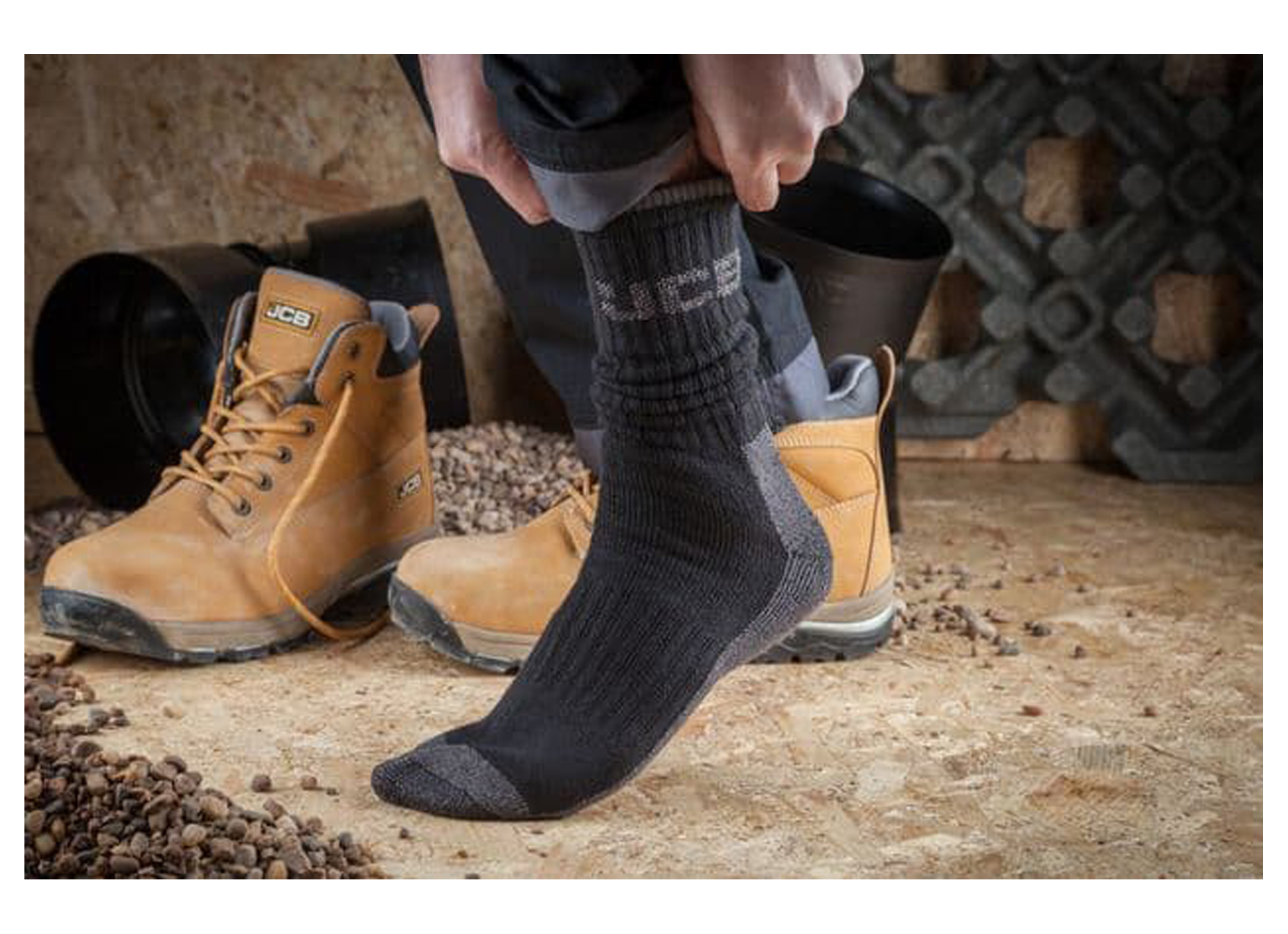 JCB WERKKOUSEN HEAVY DUTY 3-PACK ZWART