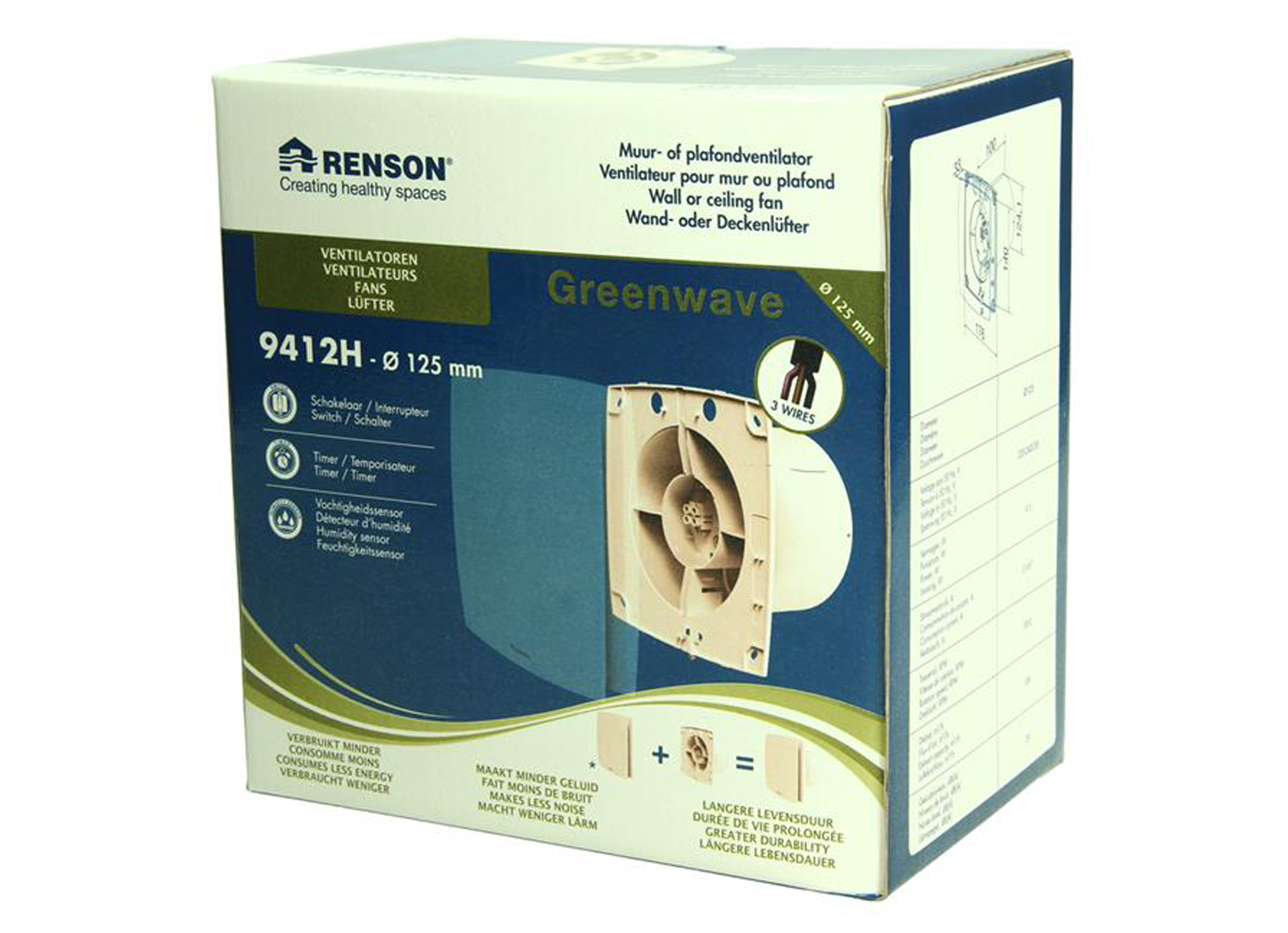 RENSON VENTILATEUR MECANIQUE WAVES GO