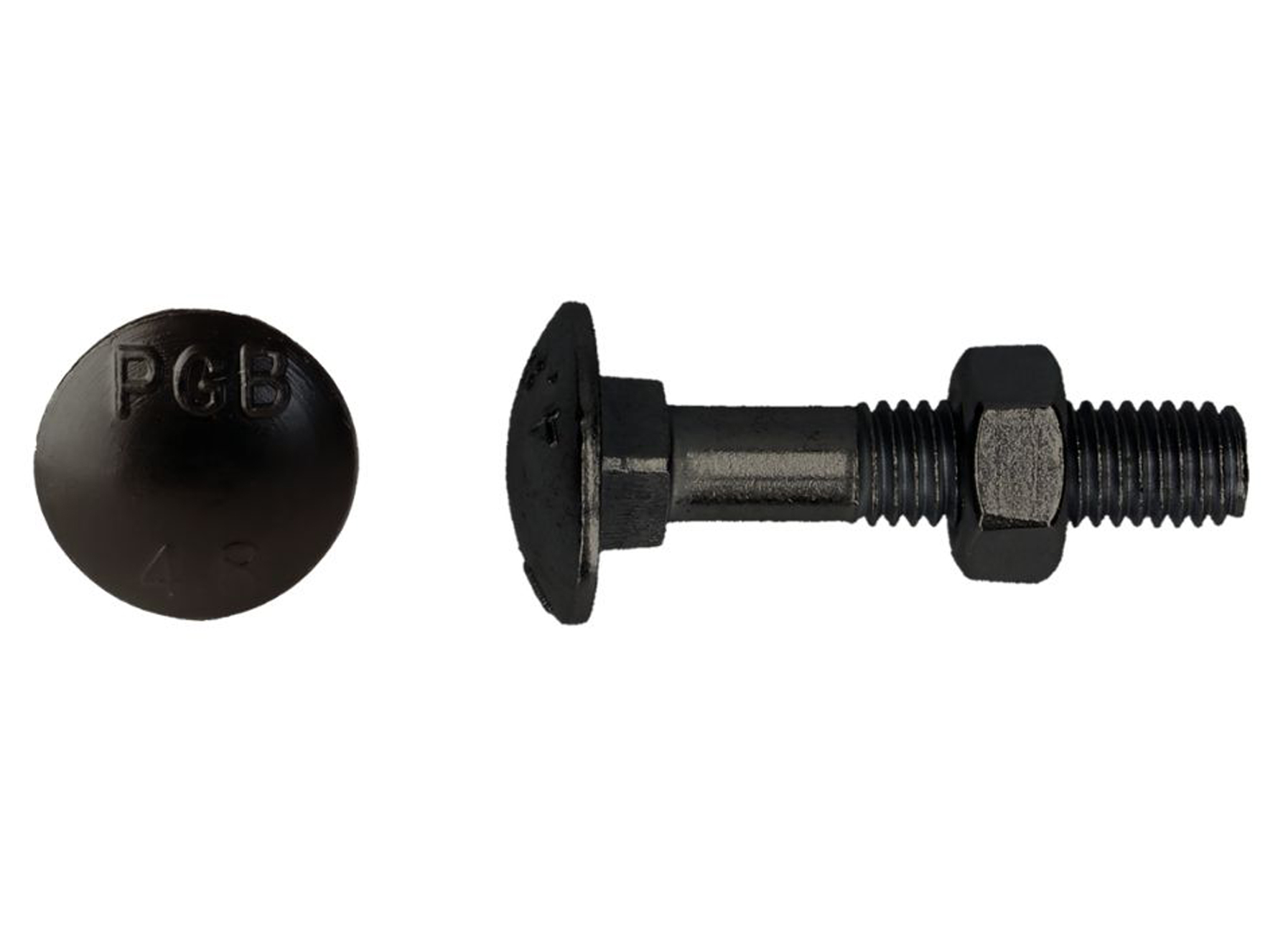 BOULON A BOIS 4.8 DIN 603/555 BLACKTOP - BLISTER