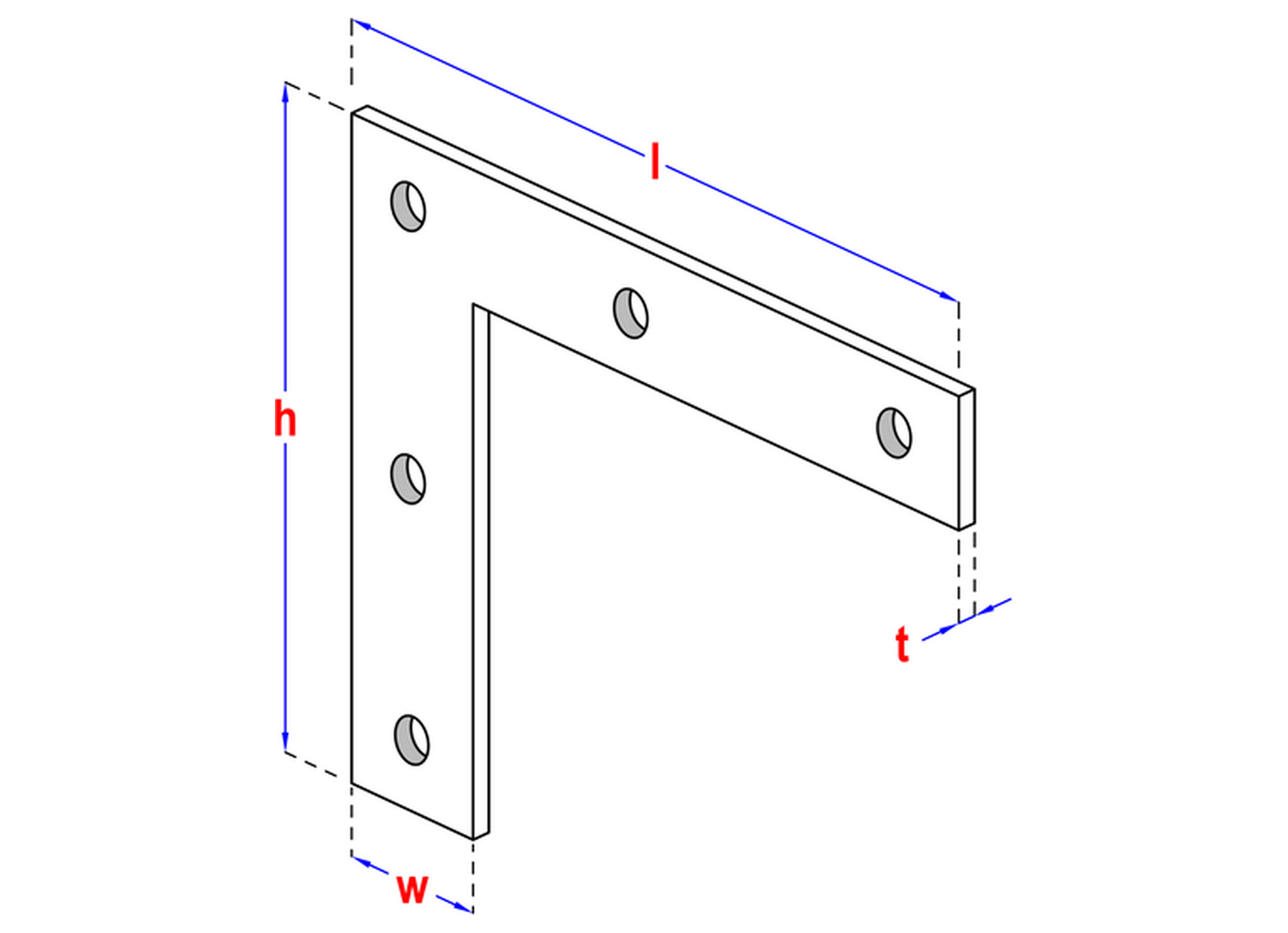Équerre plate FG Wood Connectors BlackTop