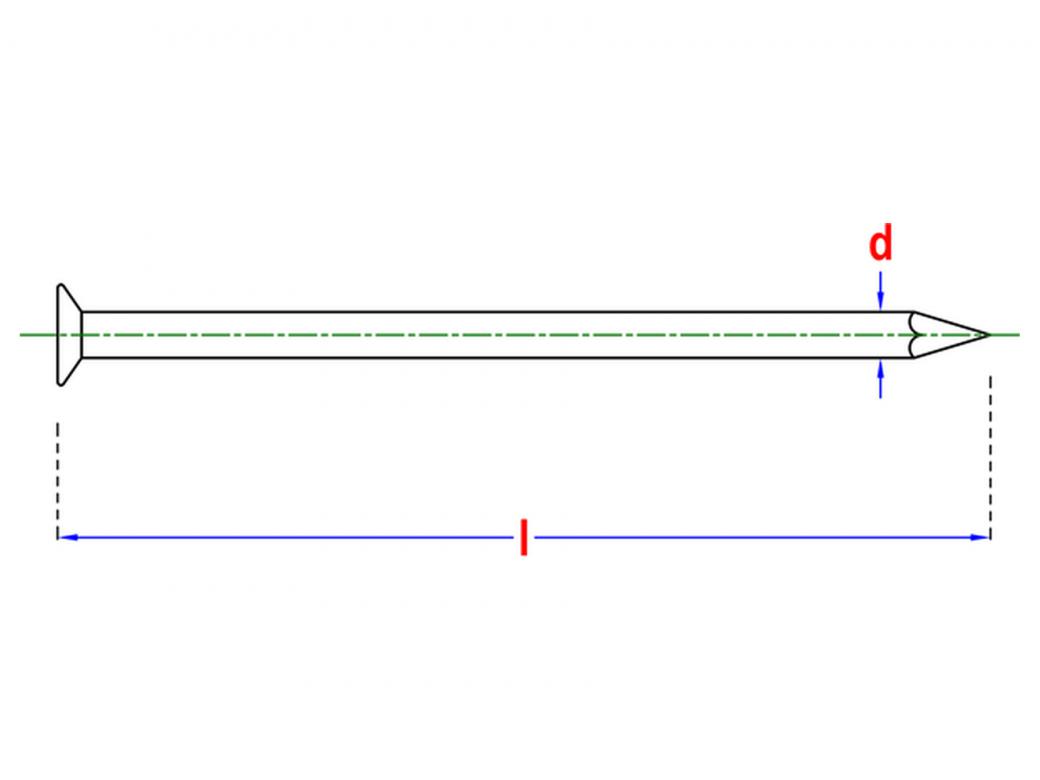 Pointe acier trempé TFB bleuie - PGB-FASTENERS