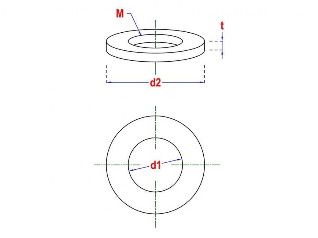 PGB-FASTENERS RONDELLE DIN 125A ZINGUE BLISTER