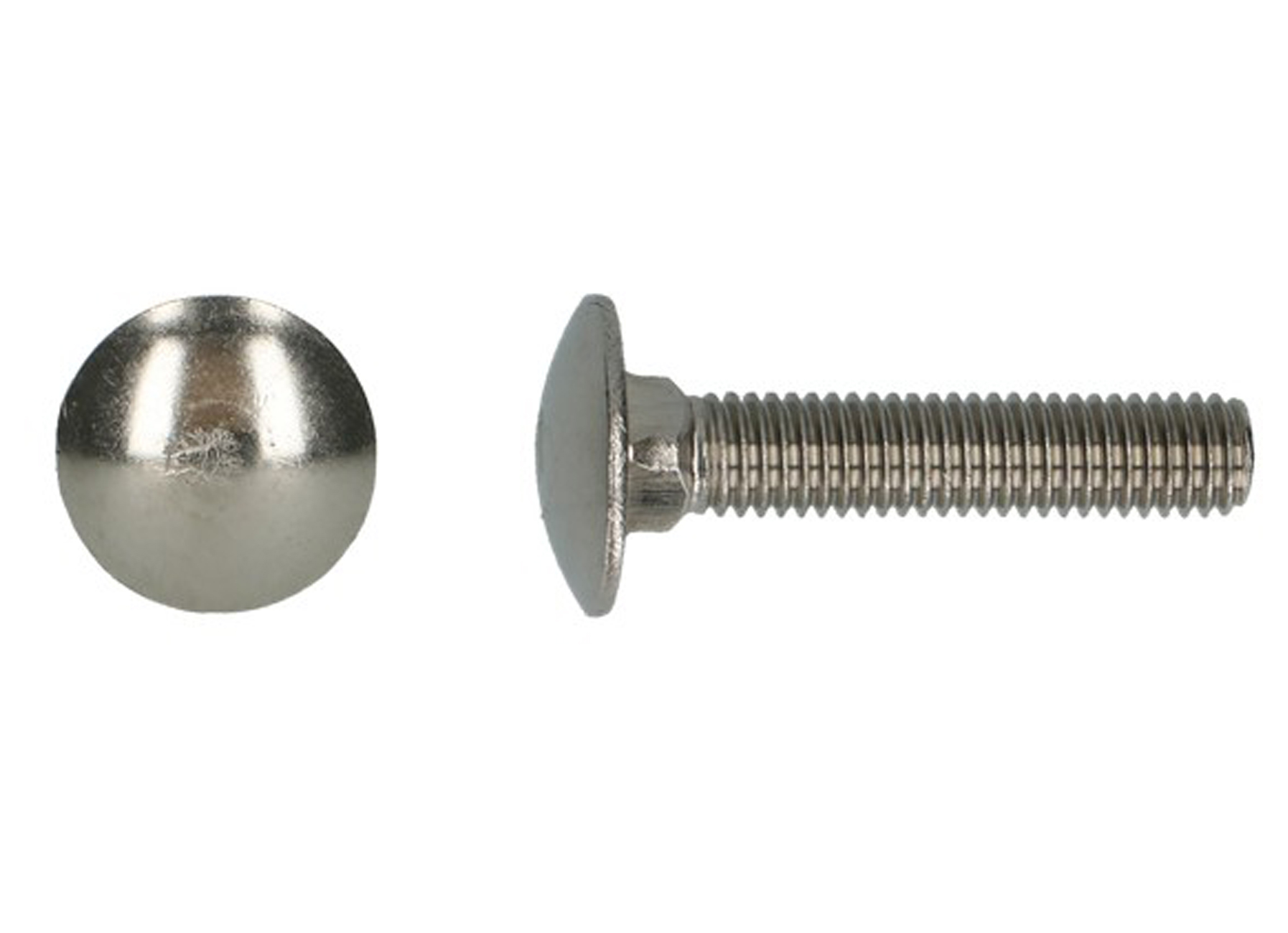 BOULON A BOIS 4.8 DIN 603/555 INOX A2 - BOITE EN PLASTIQUE