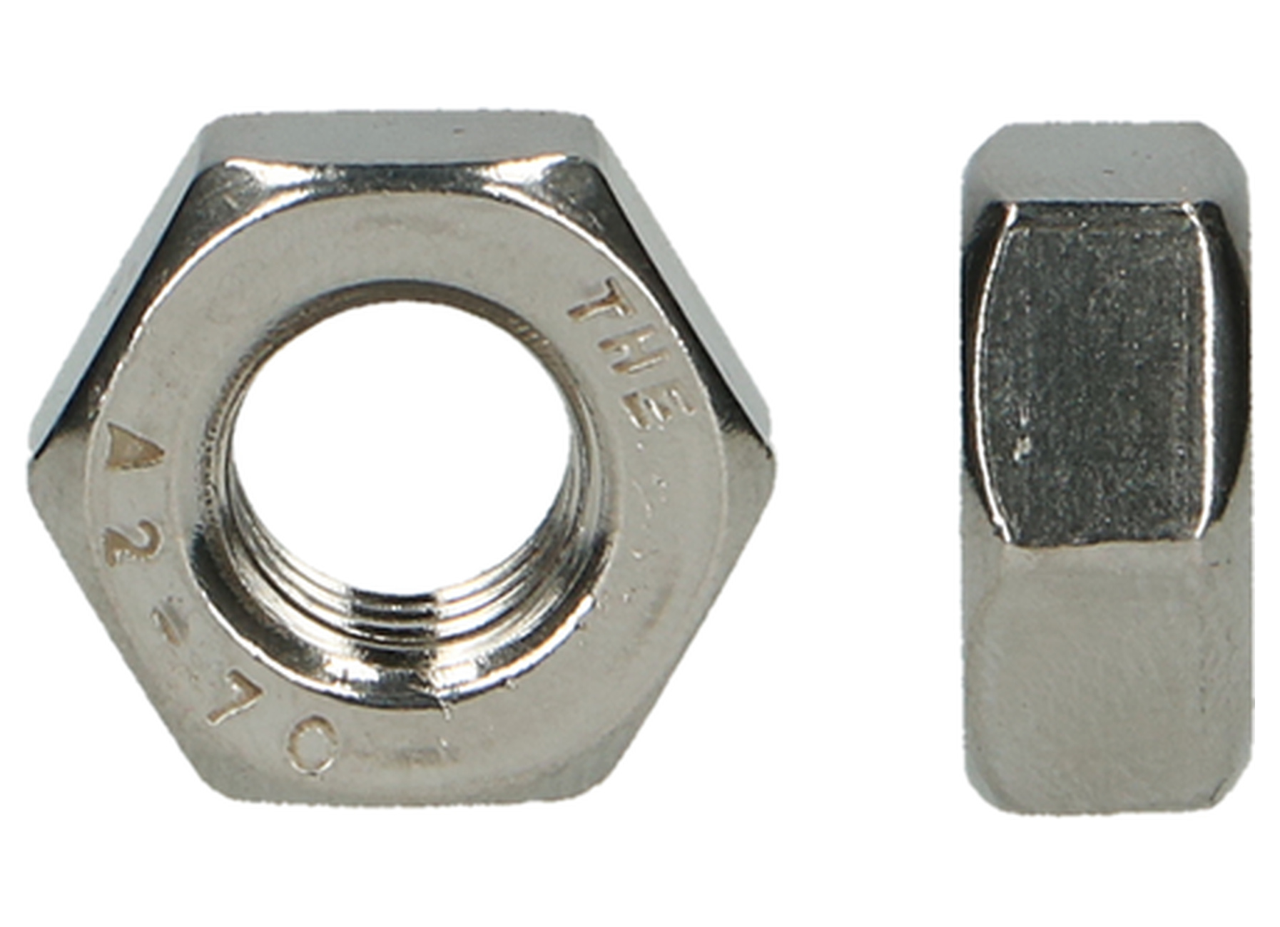 Tapbout DIN 933/934 inox A2 met moer
