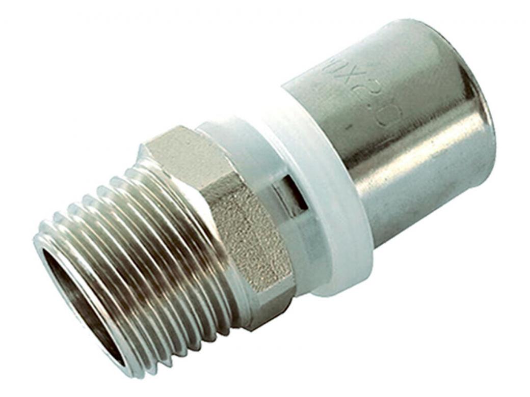 SANINSTAL RECHTE KOPPELING VERCHROOMDE PERS/BUITENDRAAD