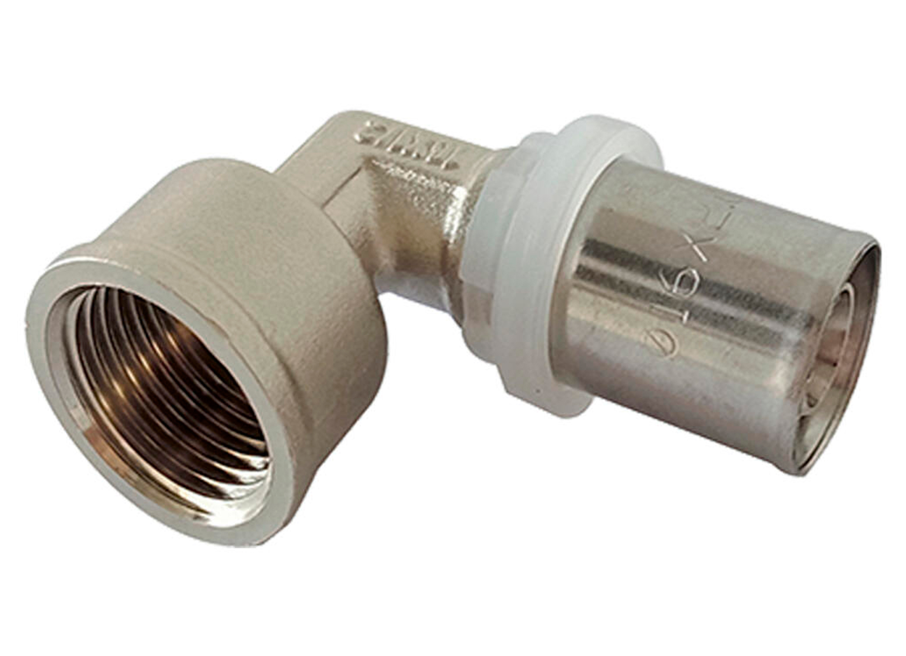 SANINSTAL HAAKSE KOPPELING VERCHROOMD PERS/BINNENDRAAD