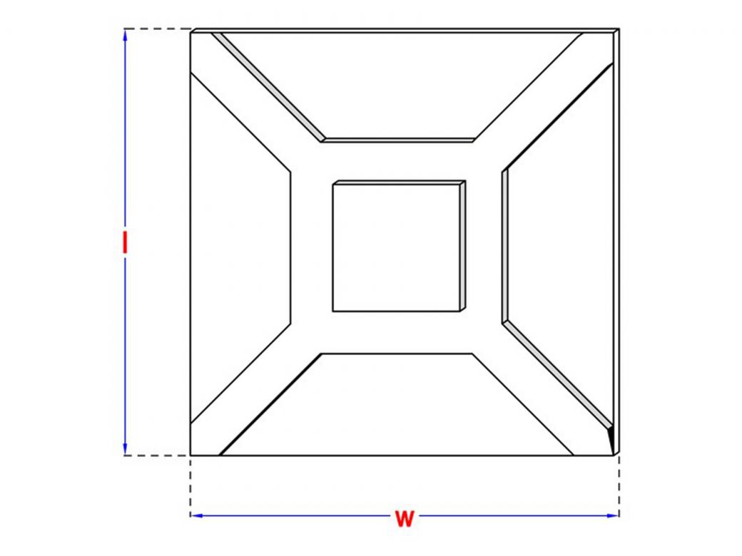Base carrée autocollante pour collier de serrage