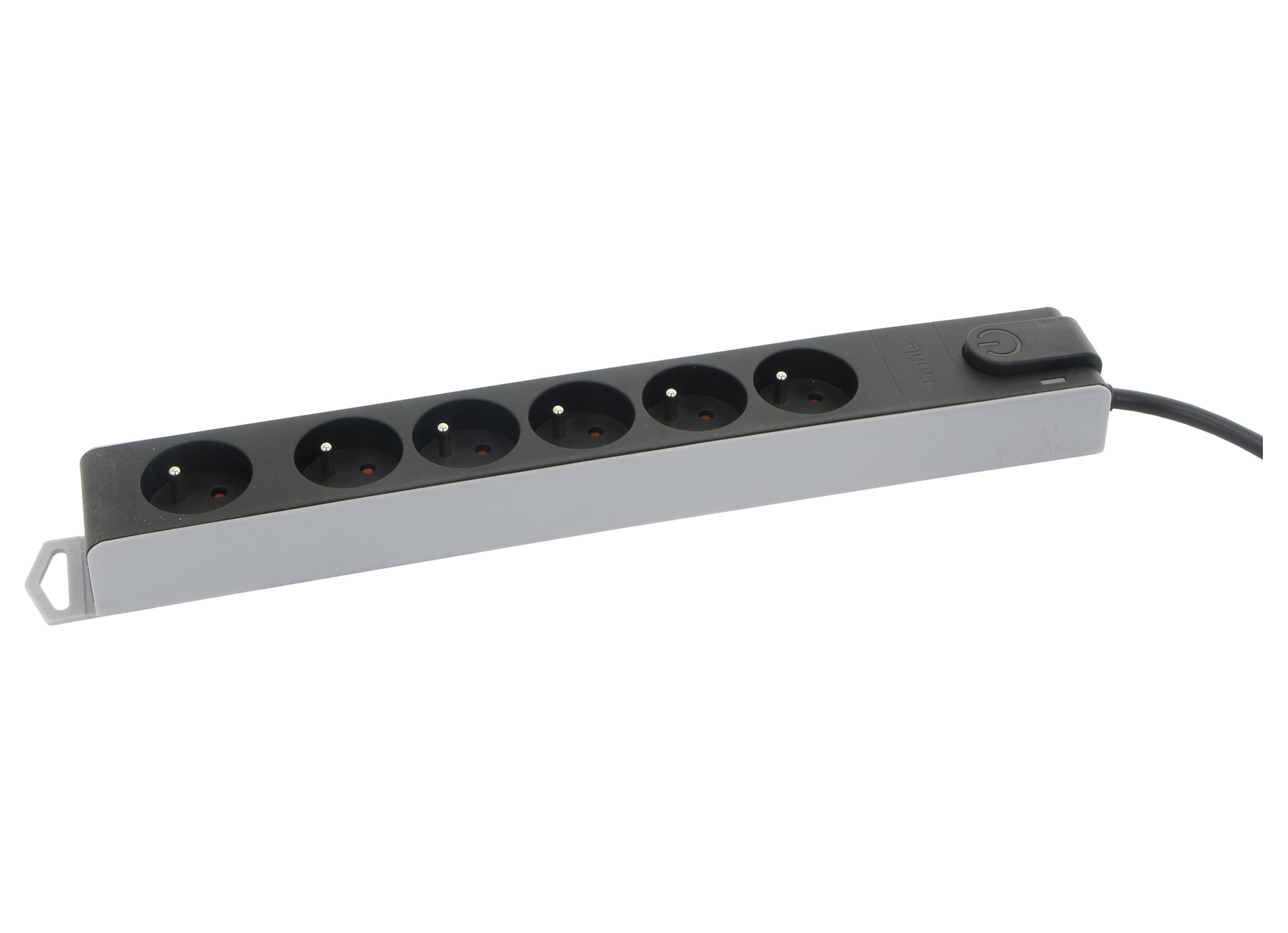 Multiprise Profile interrupteur + parasurtension 3 m noir