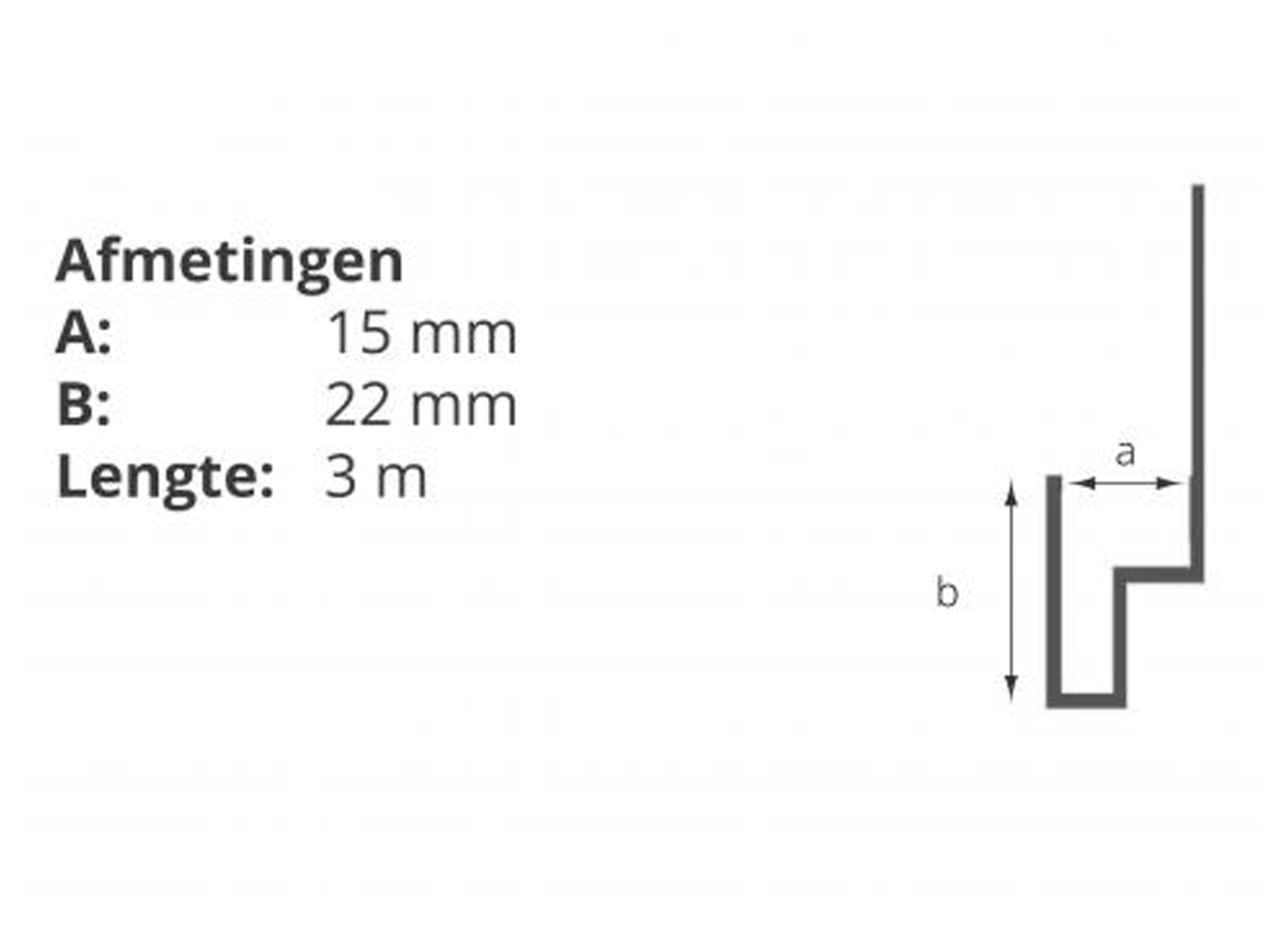 ETERNIT SIDINGS ALU LATEIPROFIEL VOOR RAAM CEDRAL CLICK L=3M